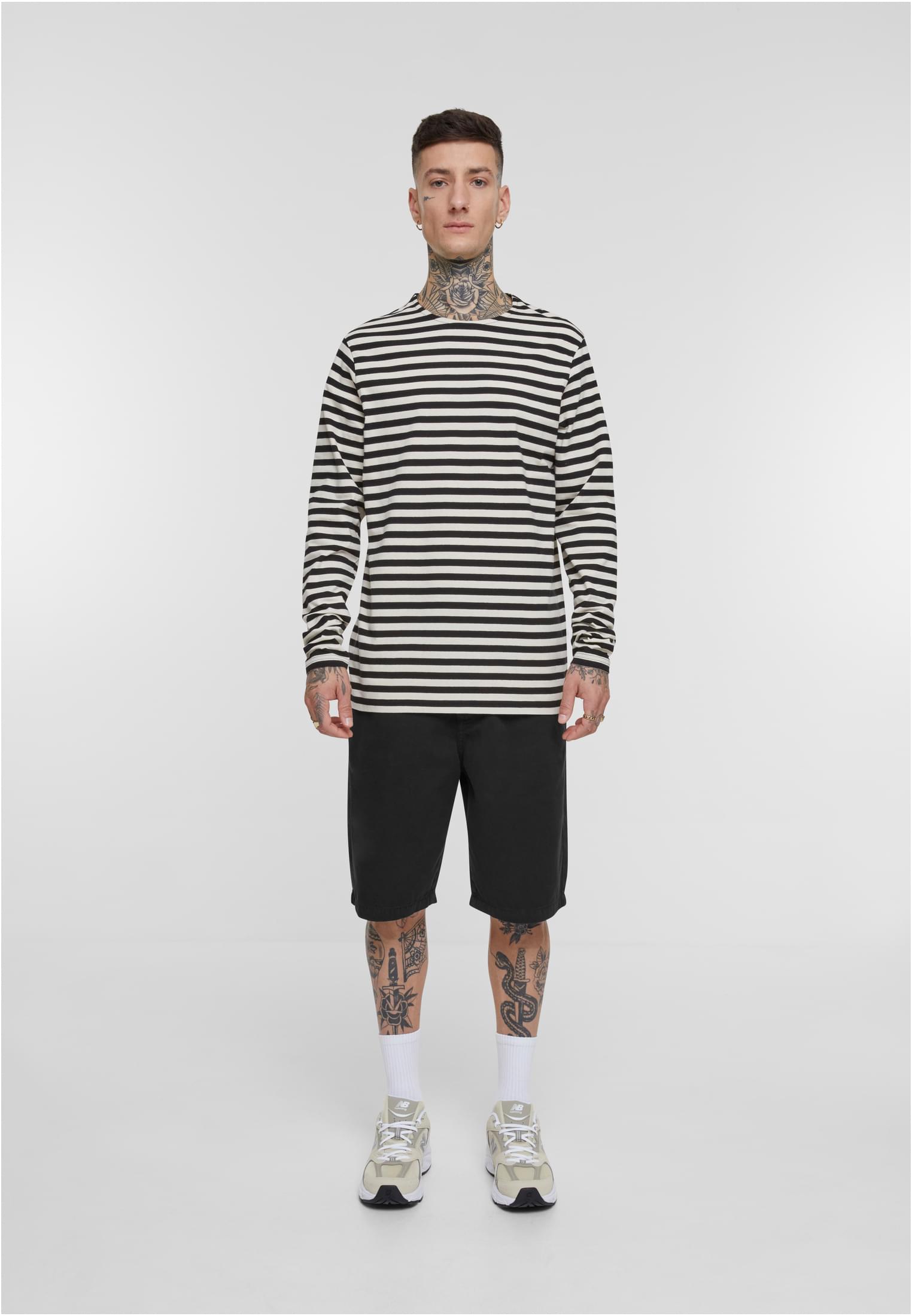 Regular Stripe LS | whitesand/black