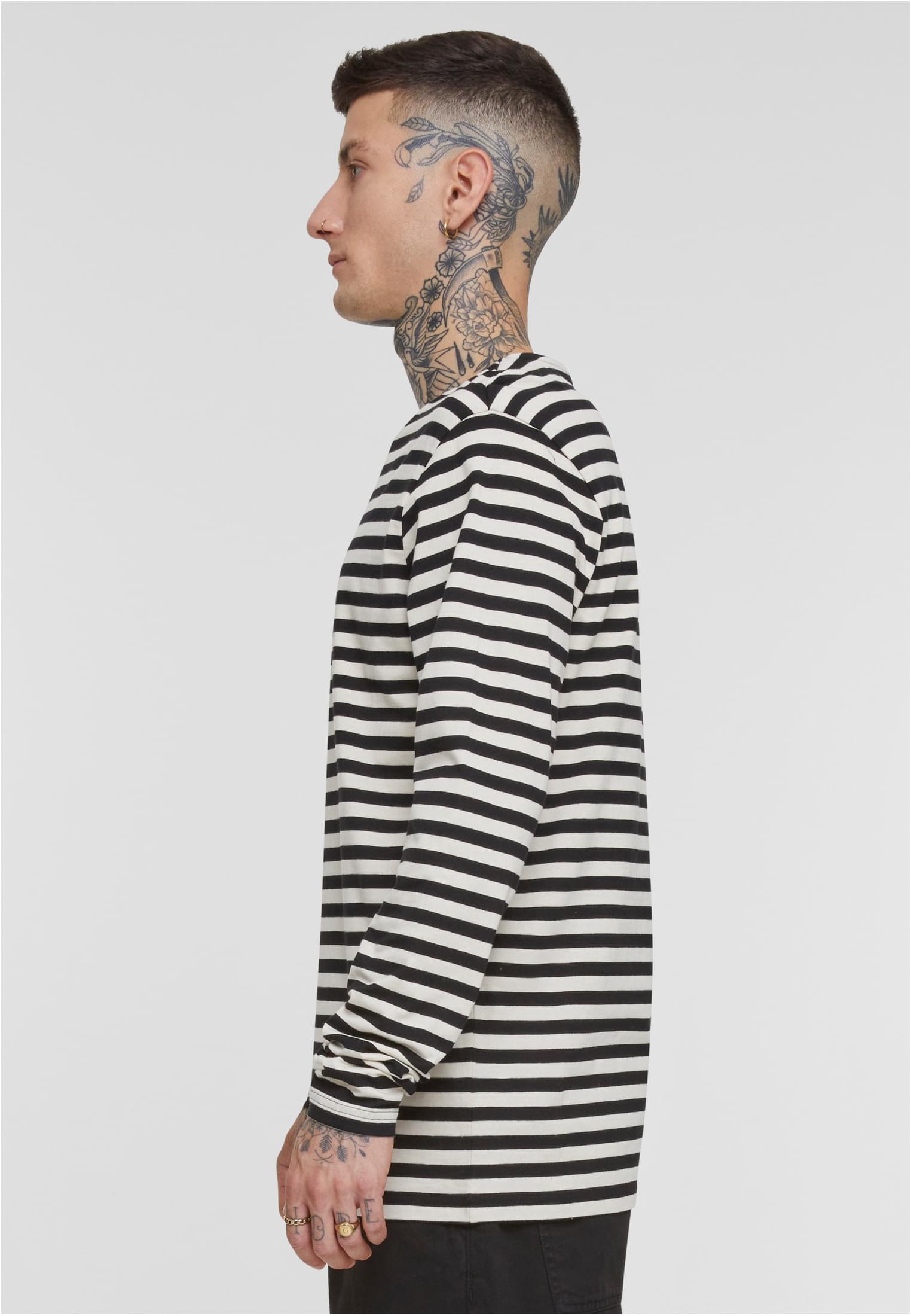 Regular Stripe LS | whitesand/black