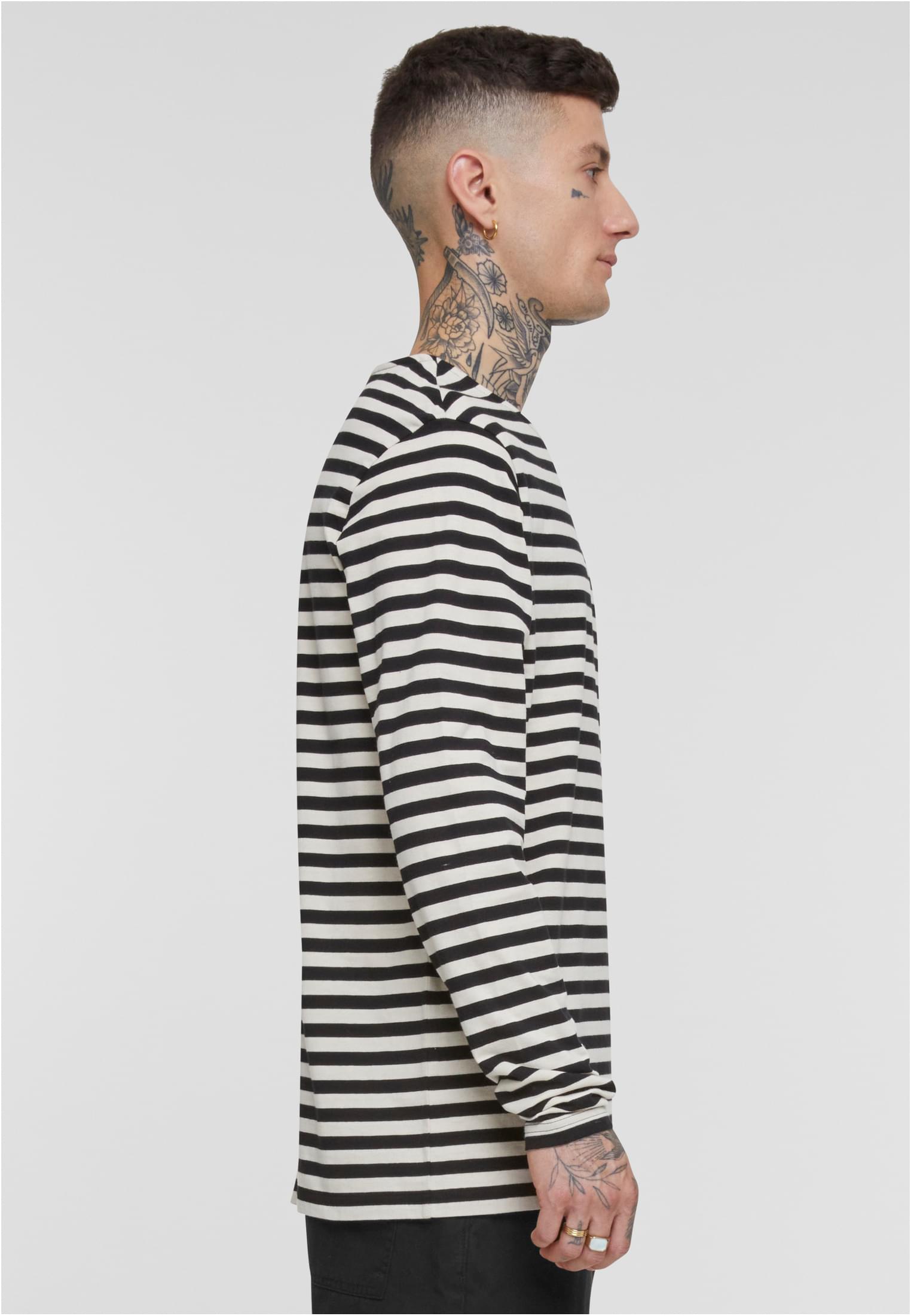 Regular Stripe LS | whitesand/black