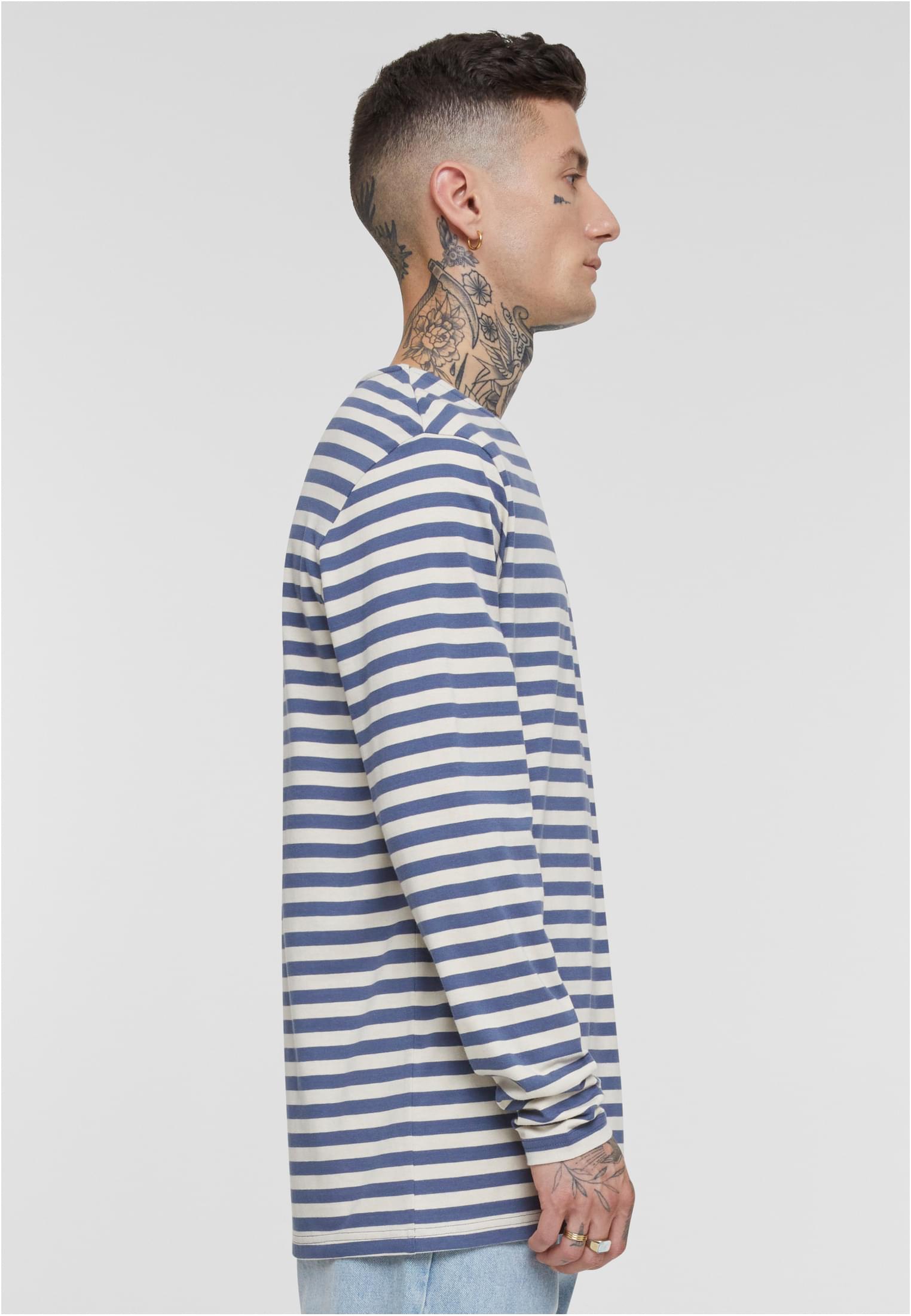 Regular Stripe LS | whitesand/vintageblue