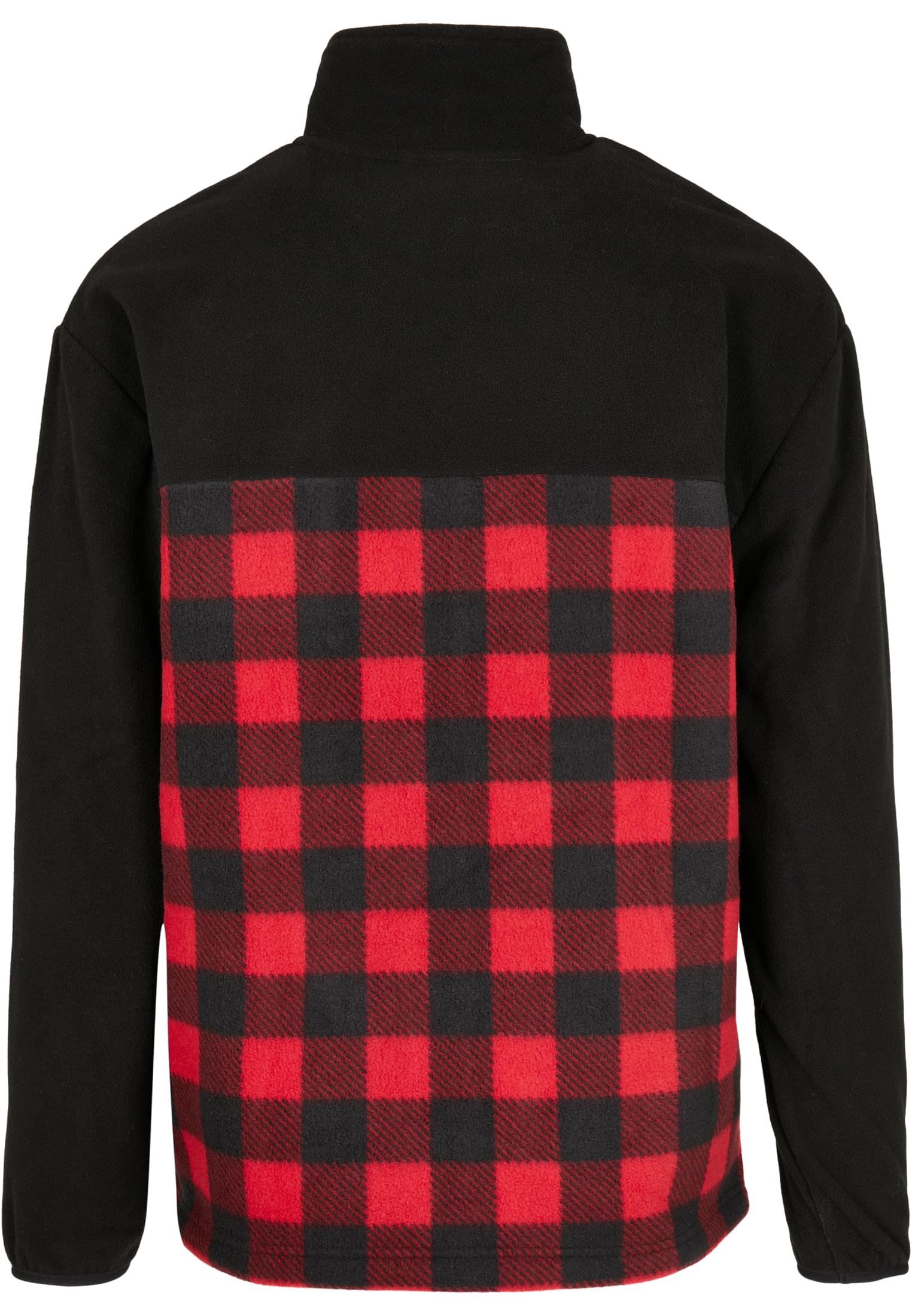 Patterned Polar Fleece Track Jacket | black/redcheck