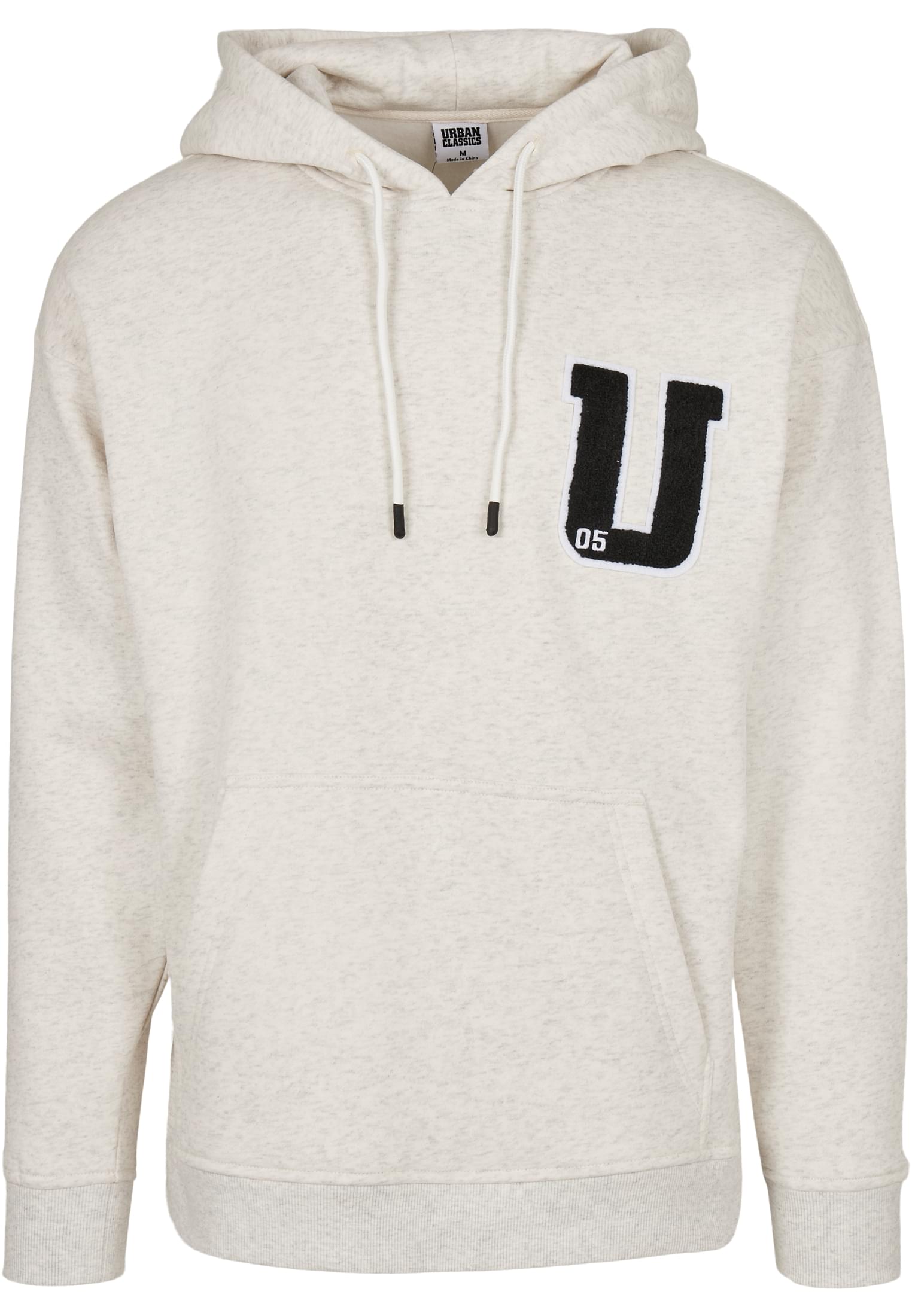 Oversized Frottee Patch Hoody | lightgrey