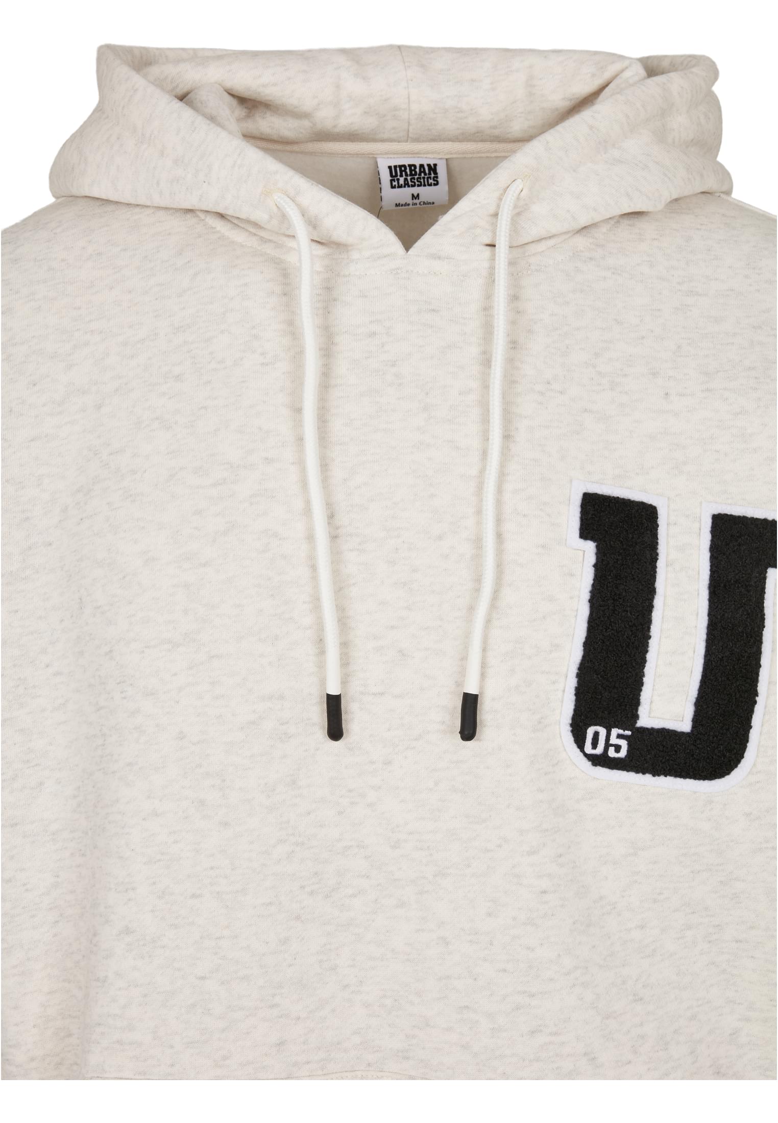 Oversized Frottee Patch Hoody | lightgrey