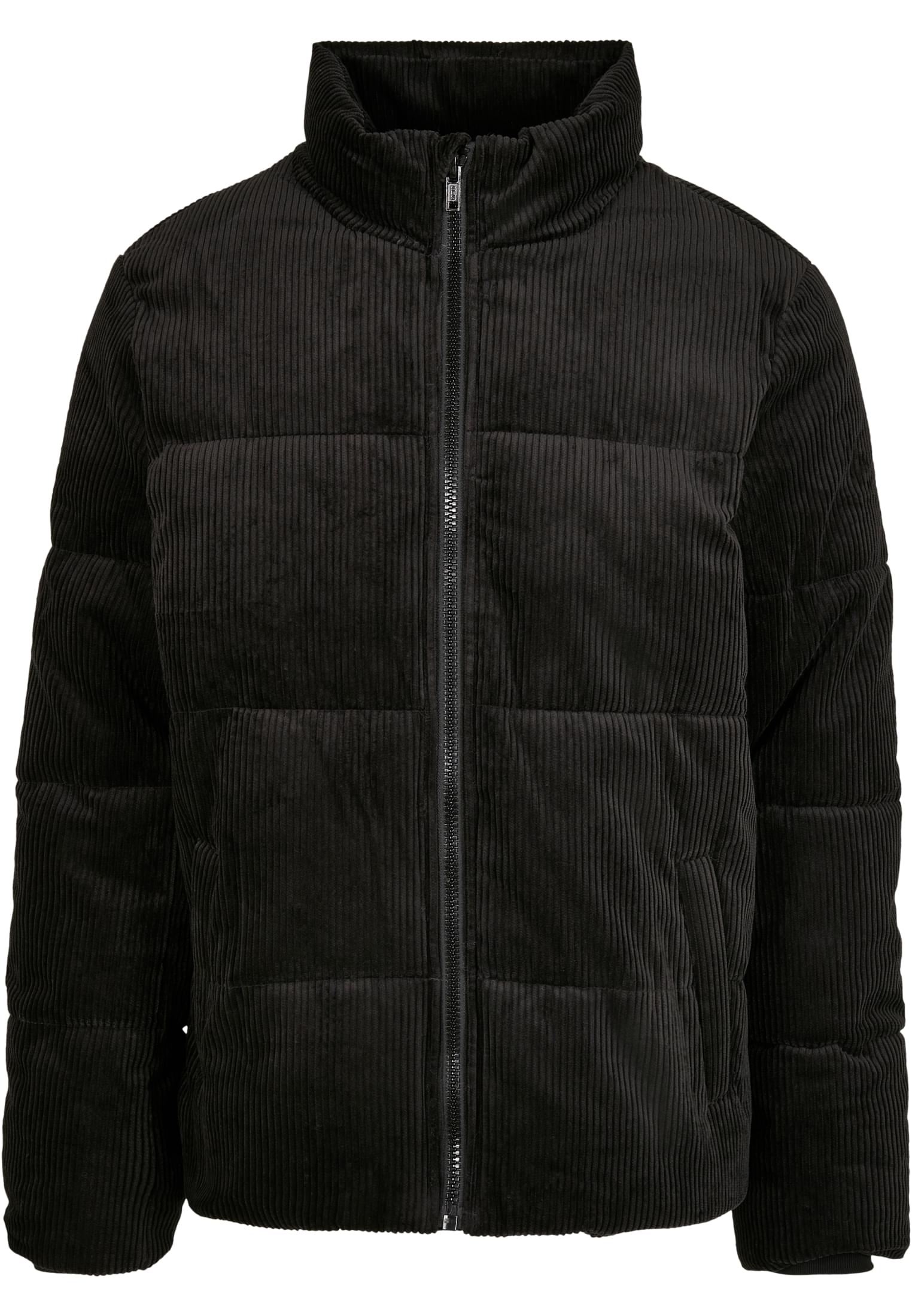 Boxy Corduroy Puffer Jacket | black