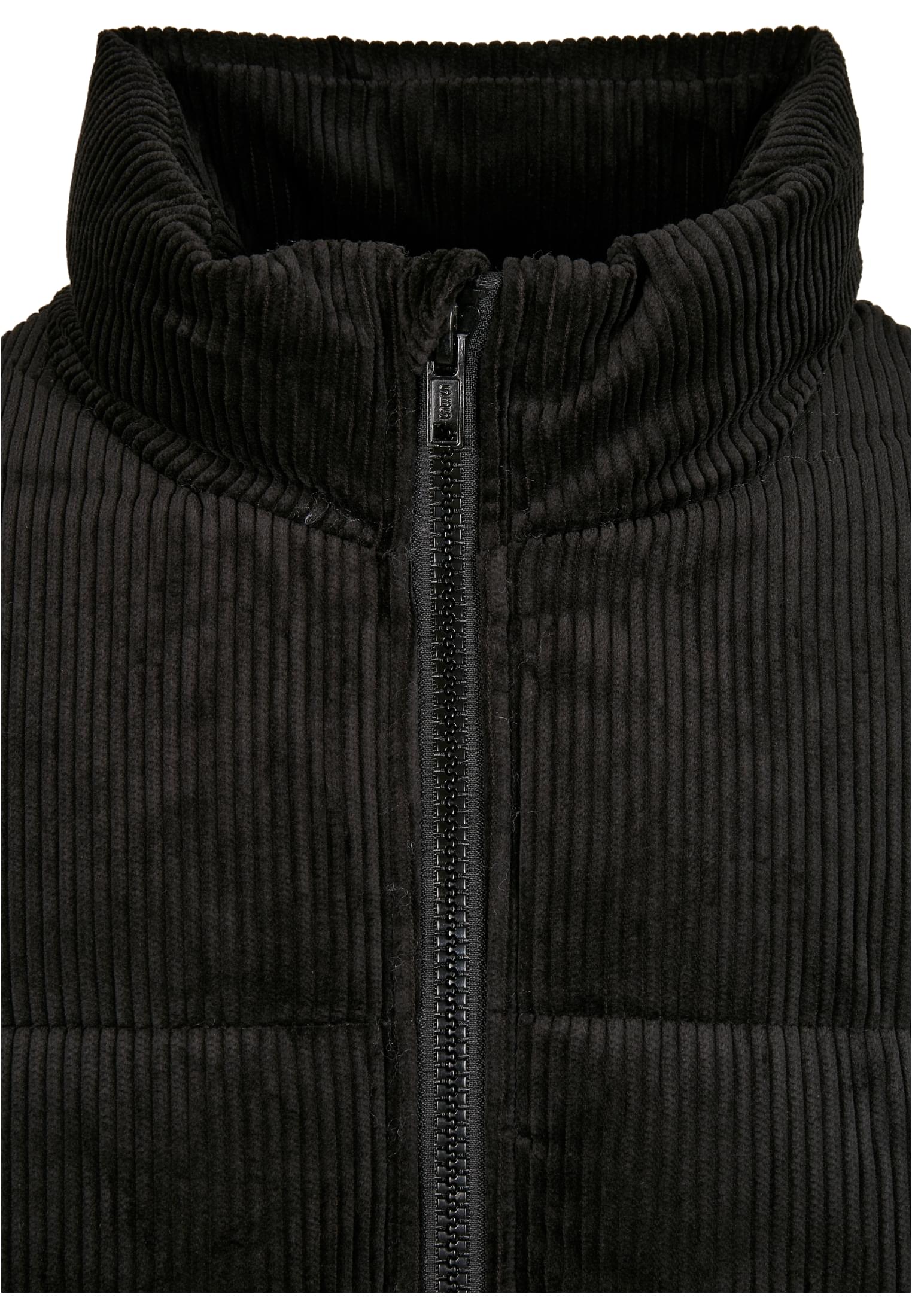 Boxy Corduroy Puffer Jacket | black