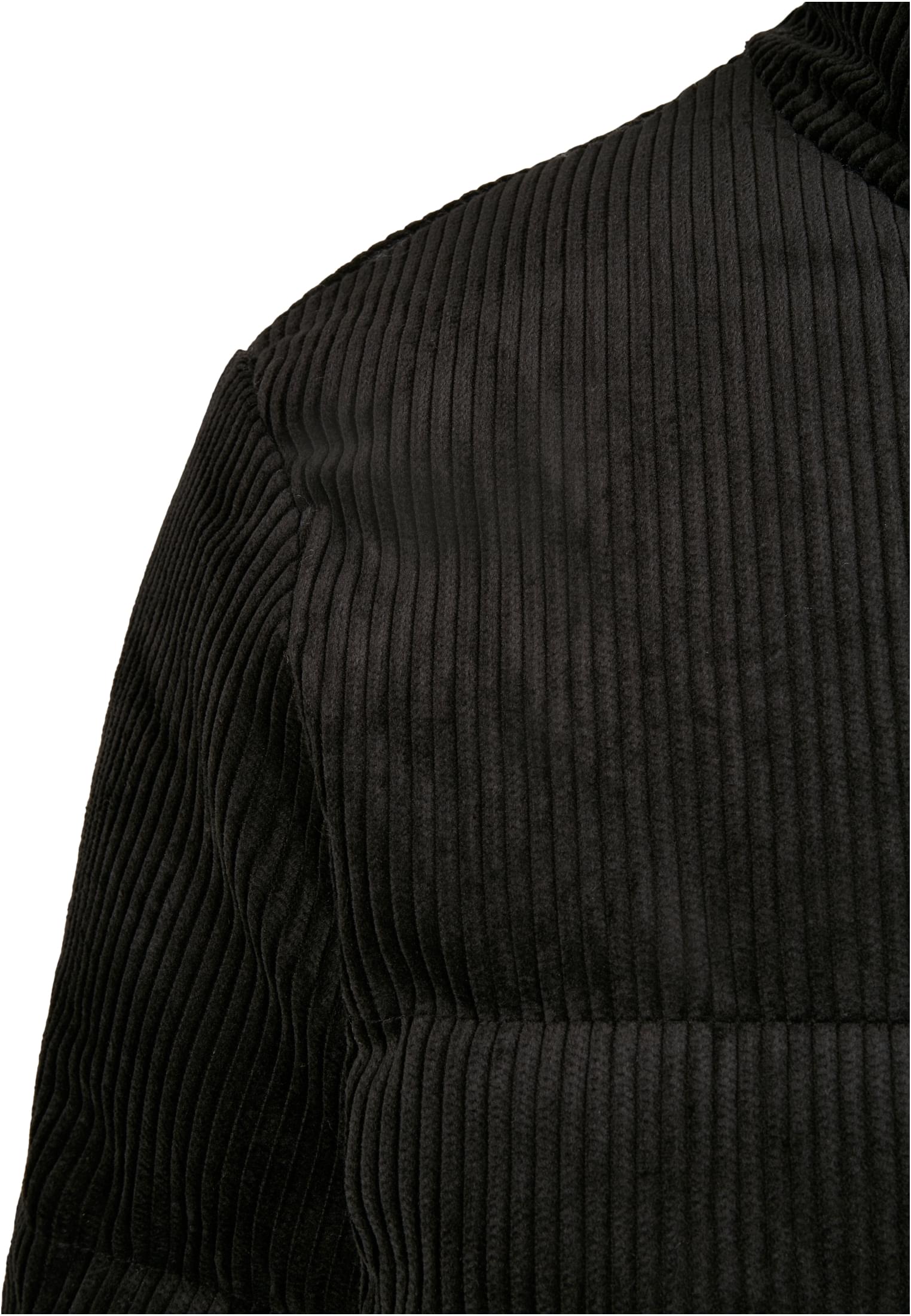 Boxy Corduroy Puffer Jacket | black