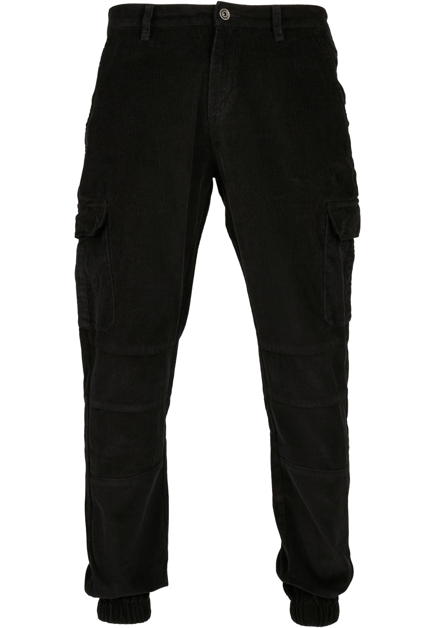 Corduroy Cargo Jogging Pants | black