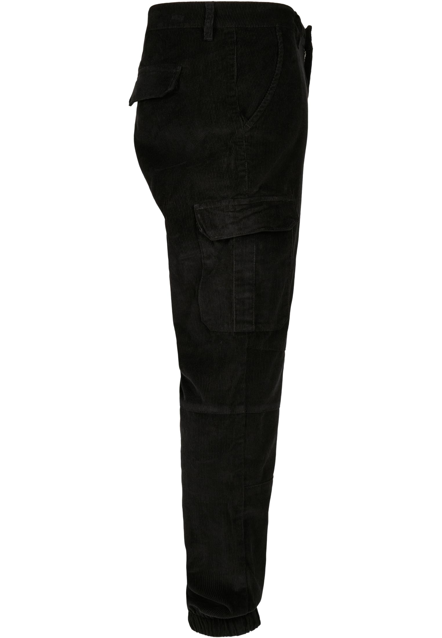 Corduroy Cargo Jogging Pants | black