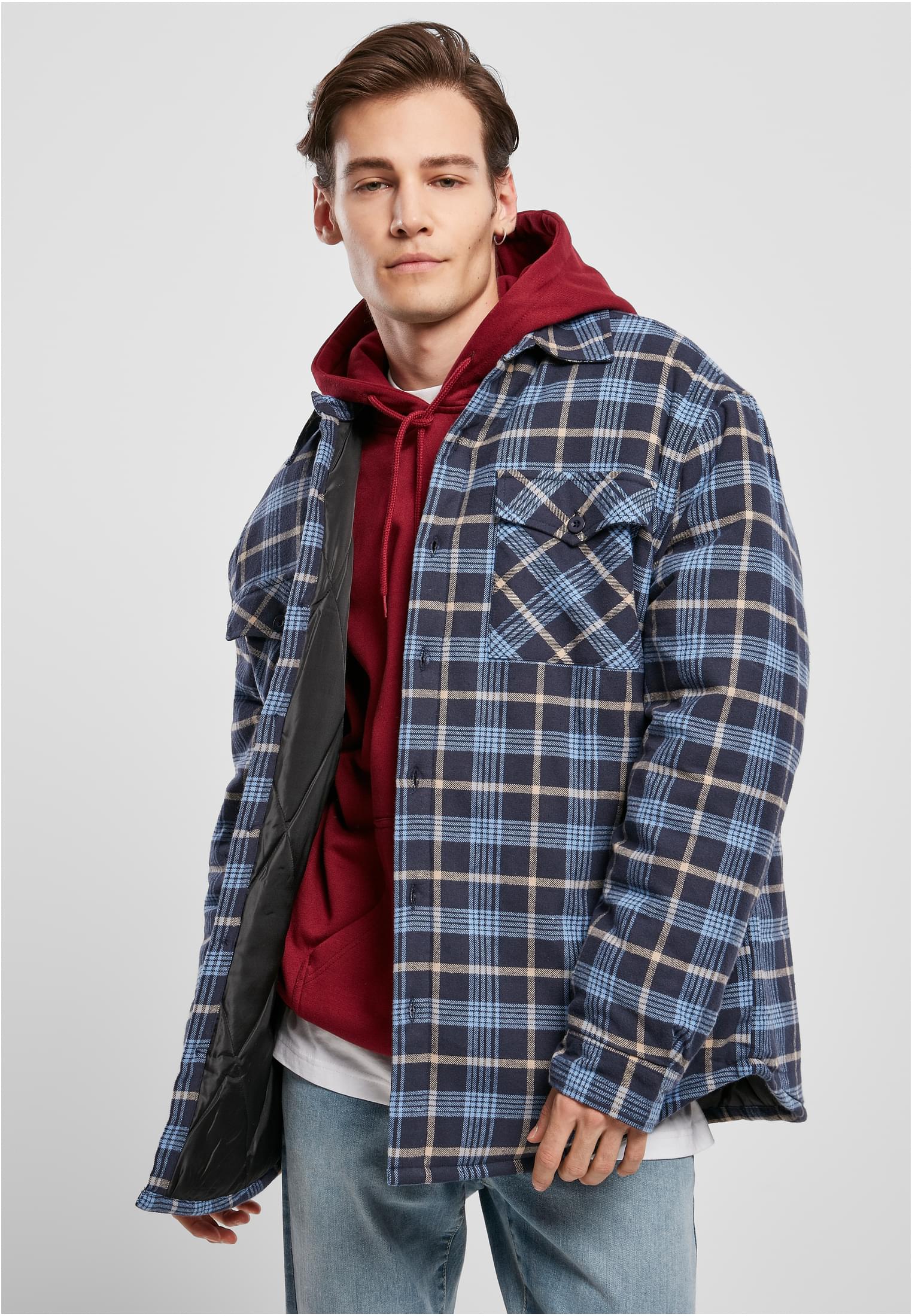 Plaid Quilted Shirt Jacket | lightblue/darkblue