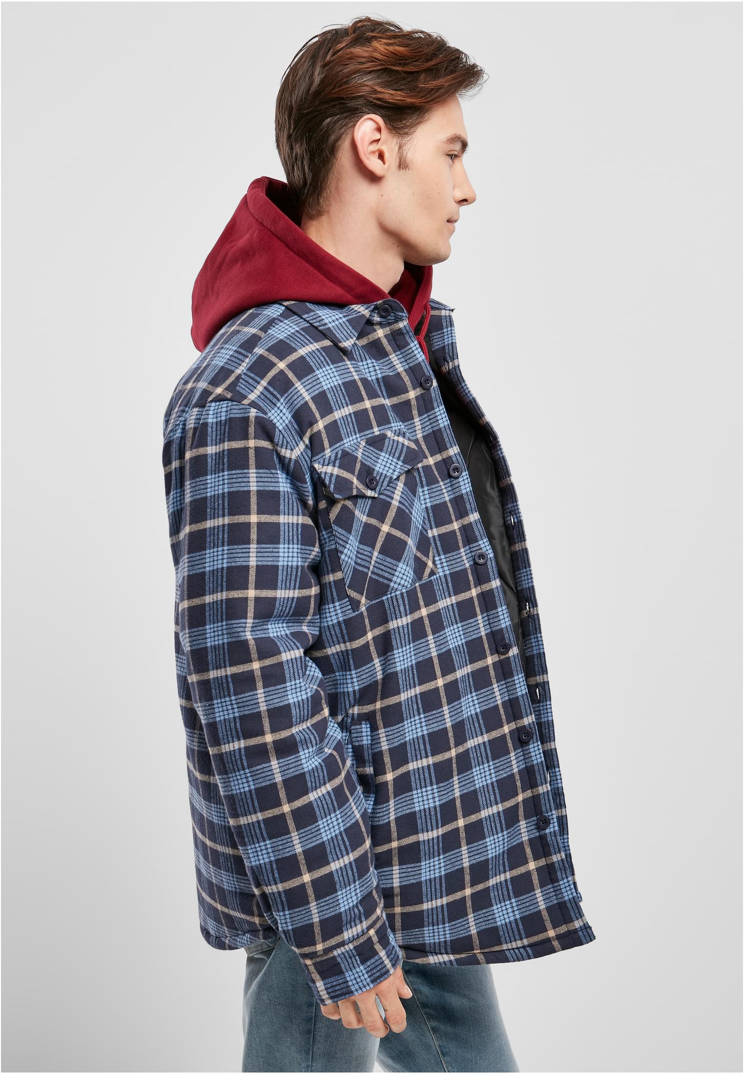 Plaid Quilted Shirt Jacket | lightblue/darkblue