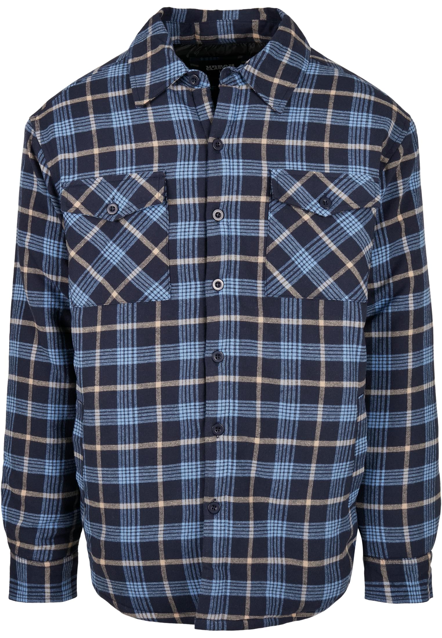 Plaid Quilted Shirt Jacket | lightblue/darkblue