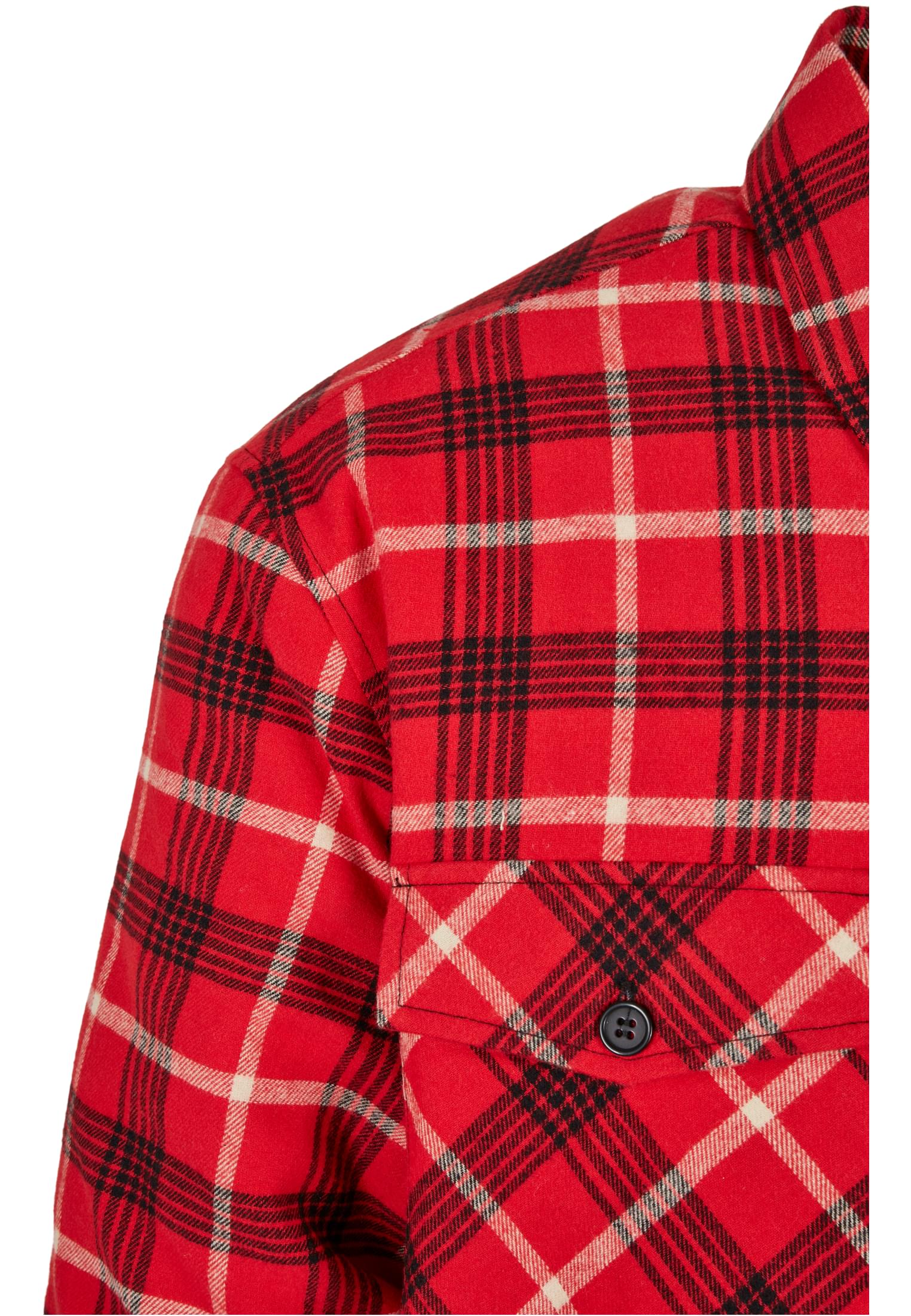 Plaid Quilted Shirt Jacket | red/black