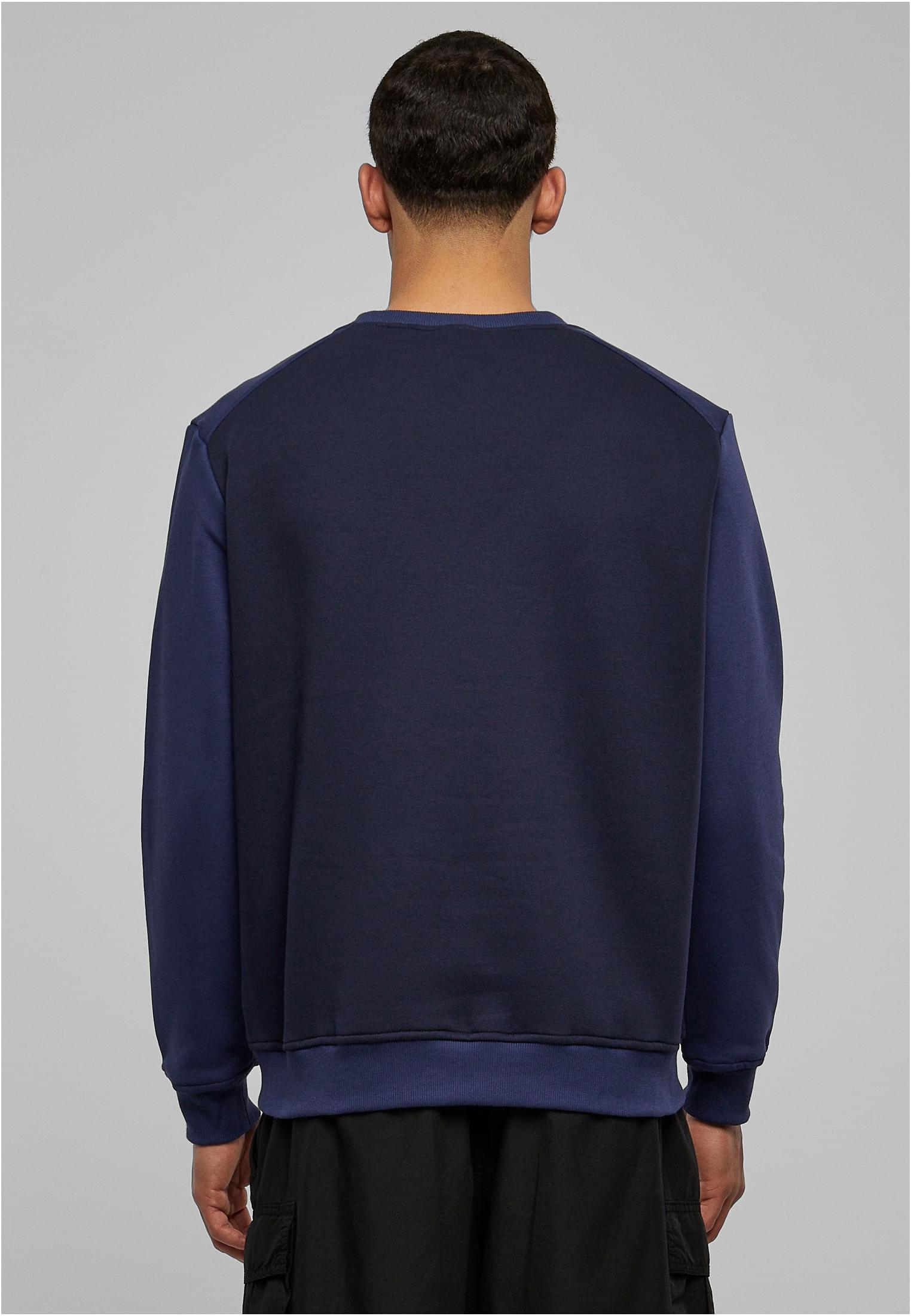 2-Tone Fake Raglan Crew | midnightnavy/darkblue