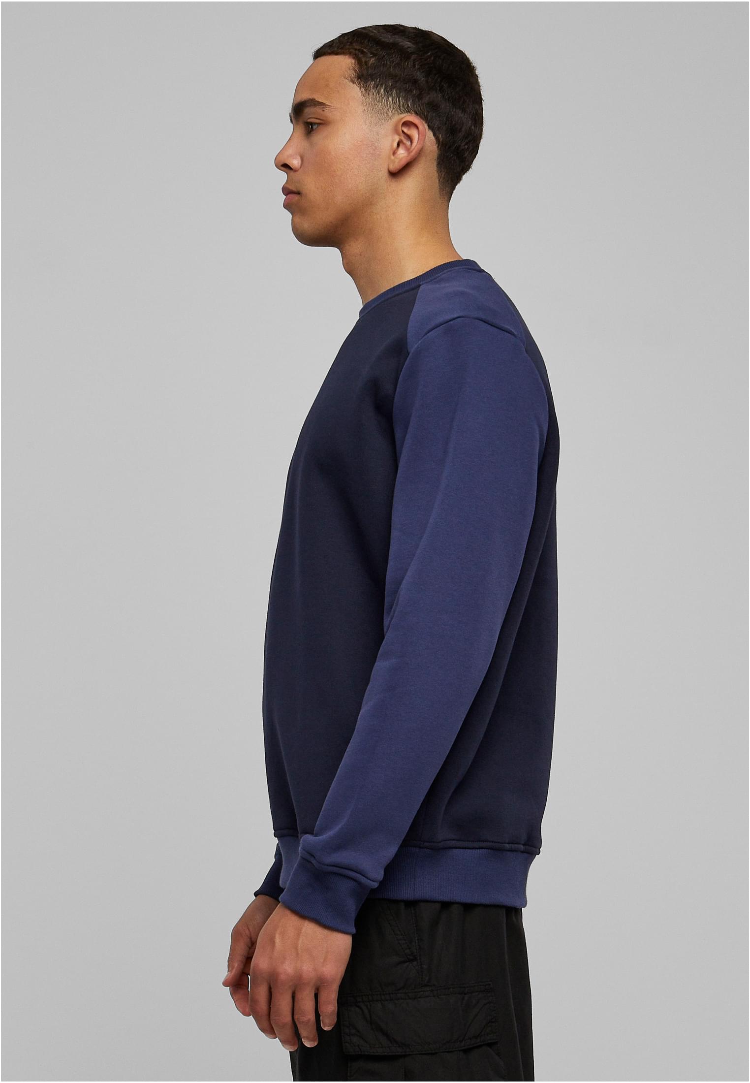 2-Tone Fake Raglan Crew | midnightnavy/darkblue