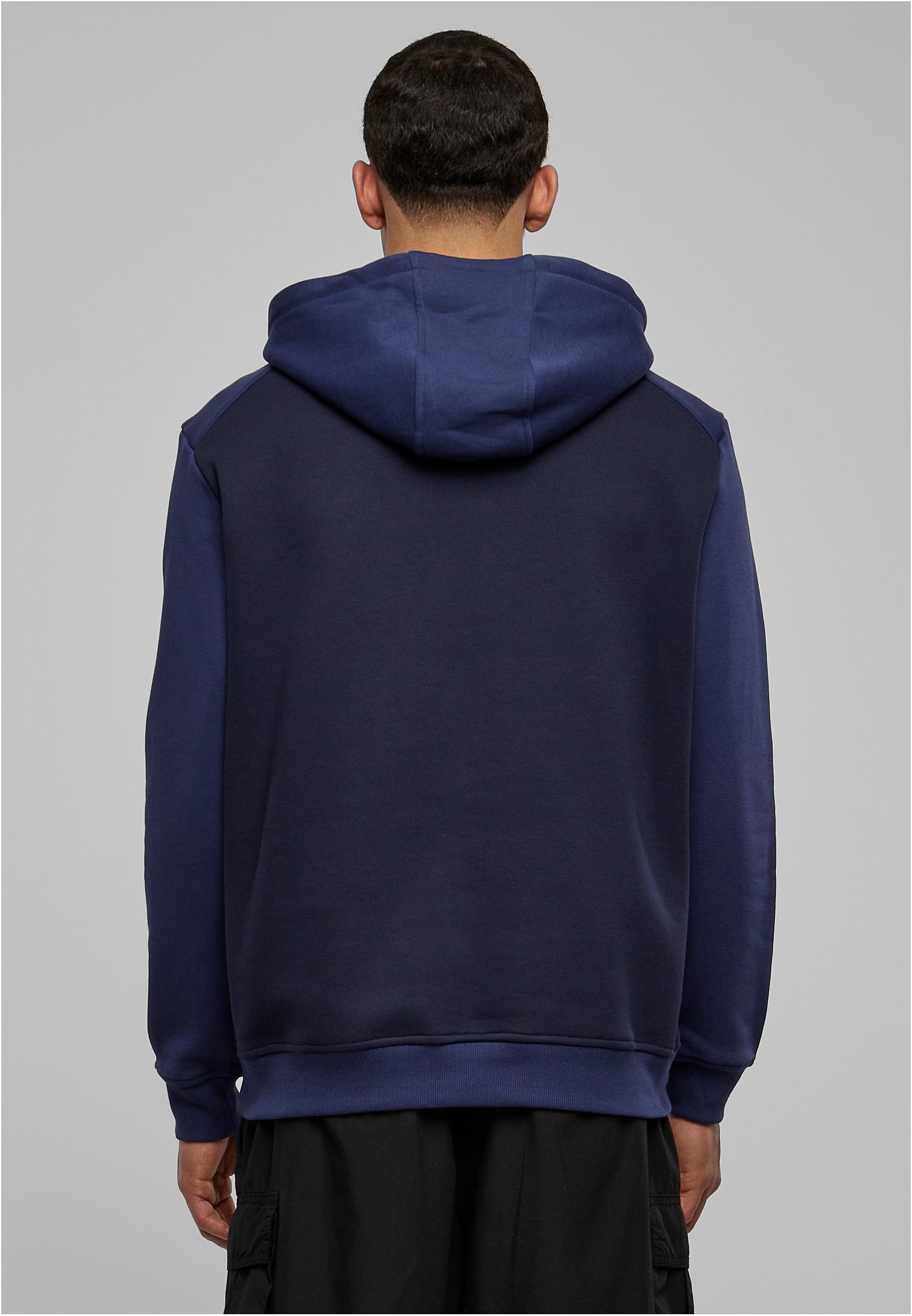 2-Tone Fake Raglan Hoody | midnightnavy/darkblue