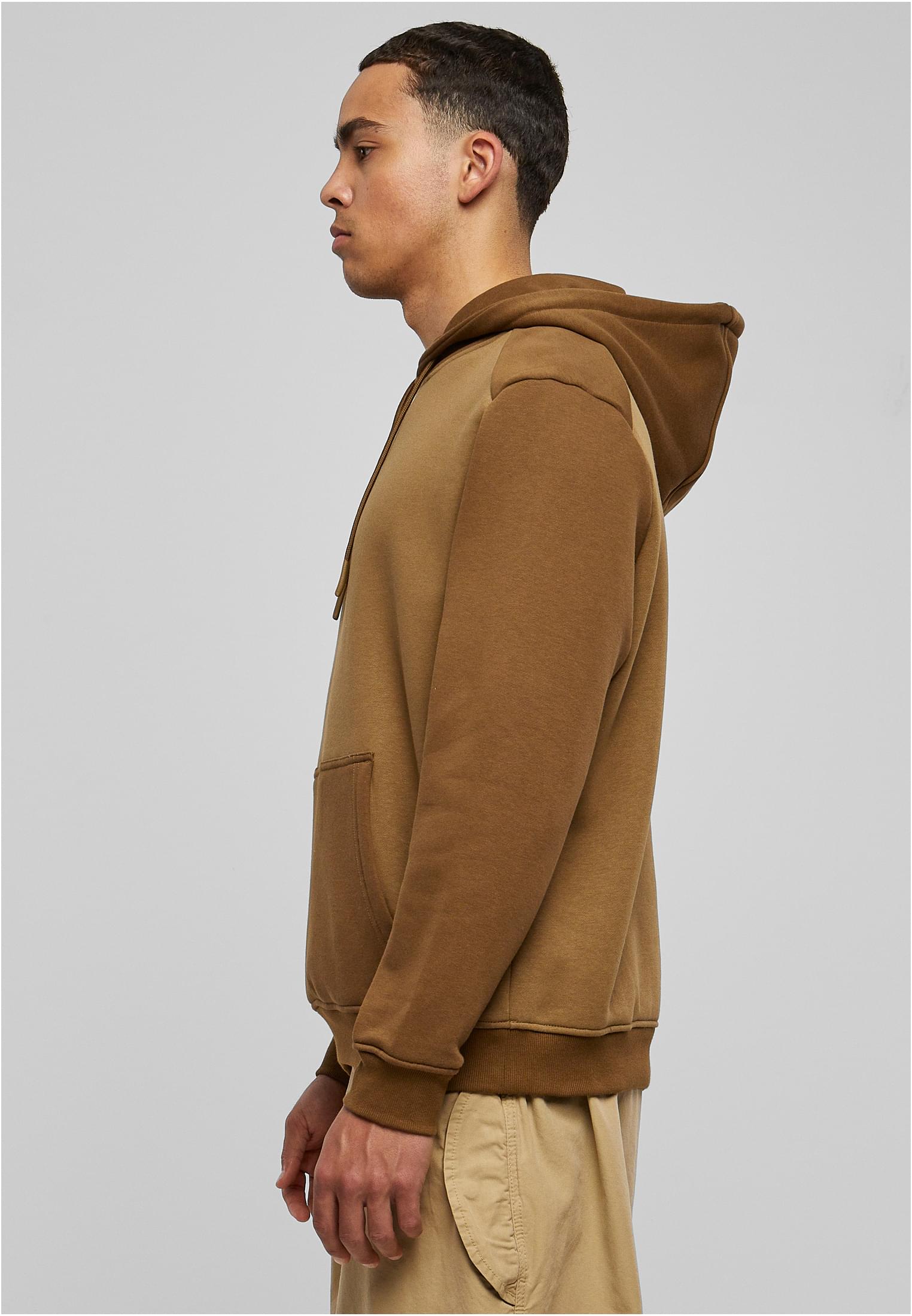 2-Tone Fake Raglan Hoody | midground/darkground