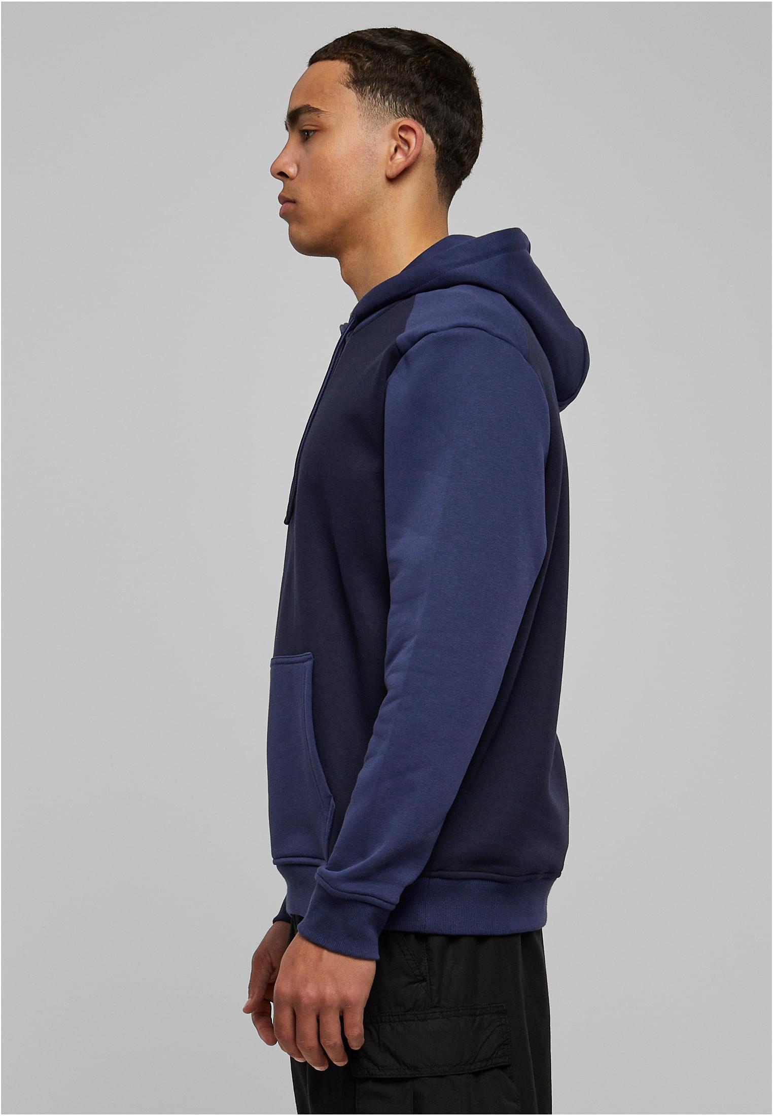 2-Tone Fake Raglan Hoody | midnightnavy/darkblue