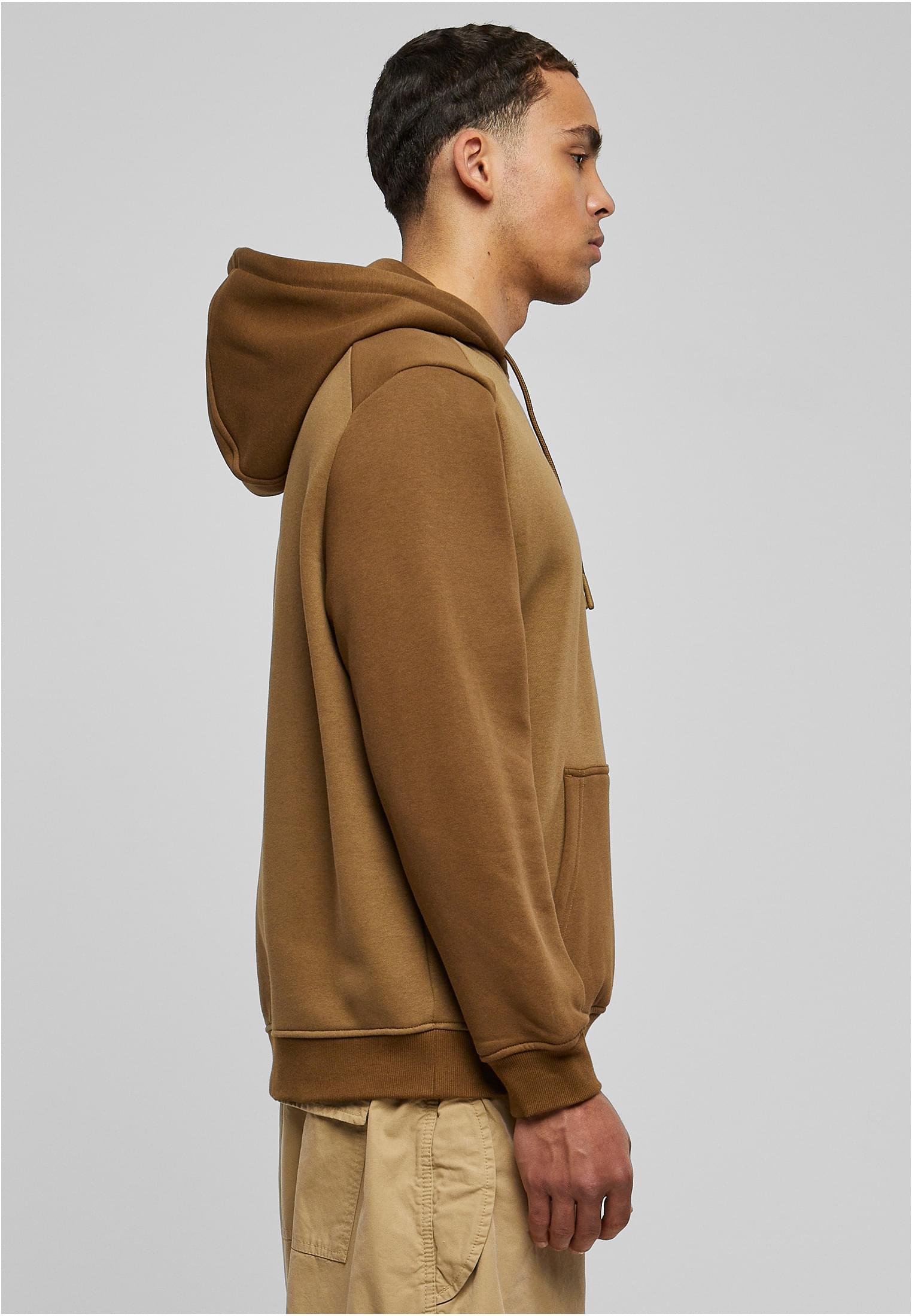 2-Tone Fake Raglan Hoody | midground/darkground