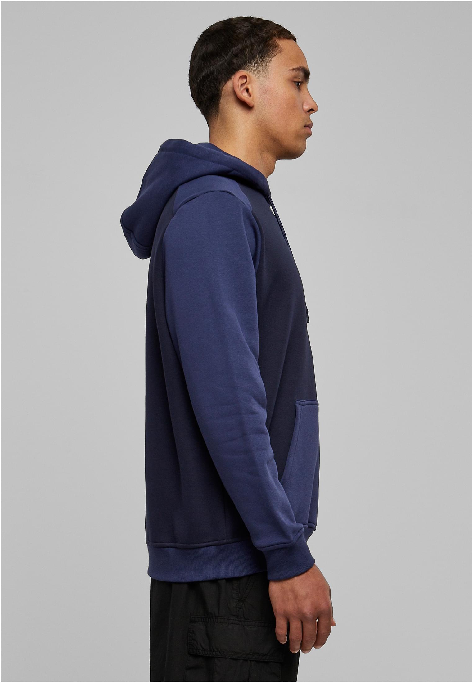 2-Tone Fake Raglan Hoody | midnightnavy/darkblue