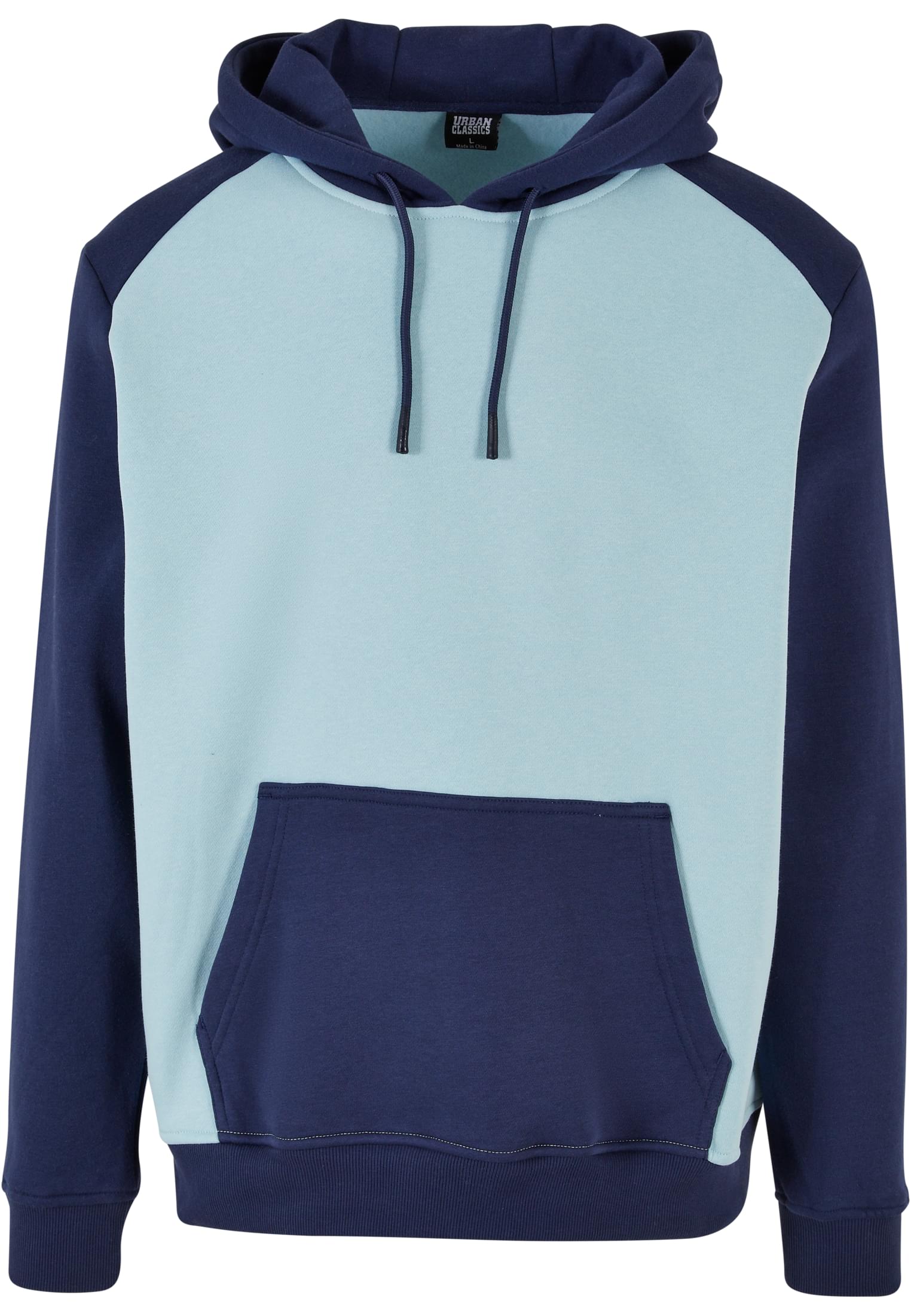 2-Tone Fake Raglan Hoody | ocean blue/darkblue