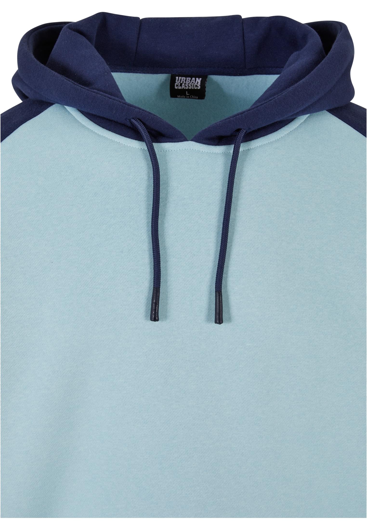 2-Tone Fake Raglan Hoody | ocean blue/darkblue