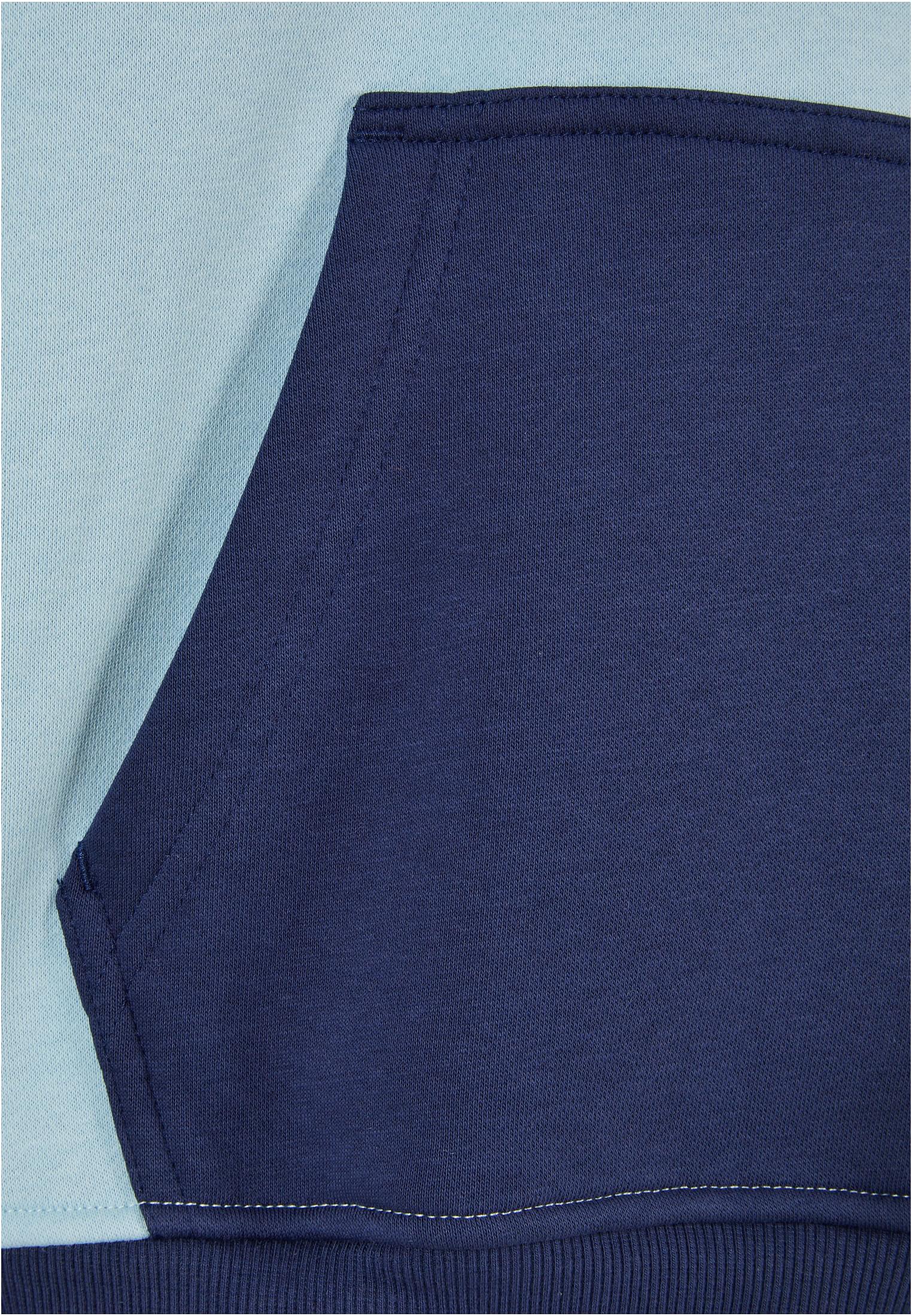 2-Tone Fake Raglan Hoody | ocean blue/darkblue