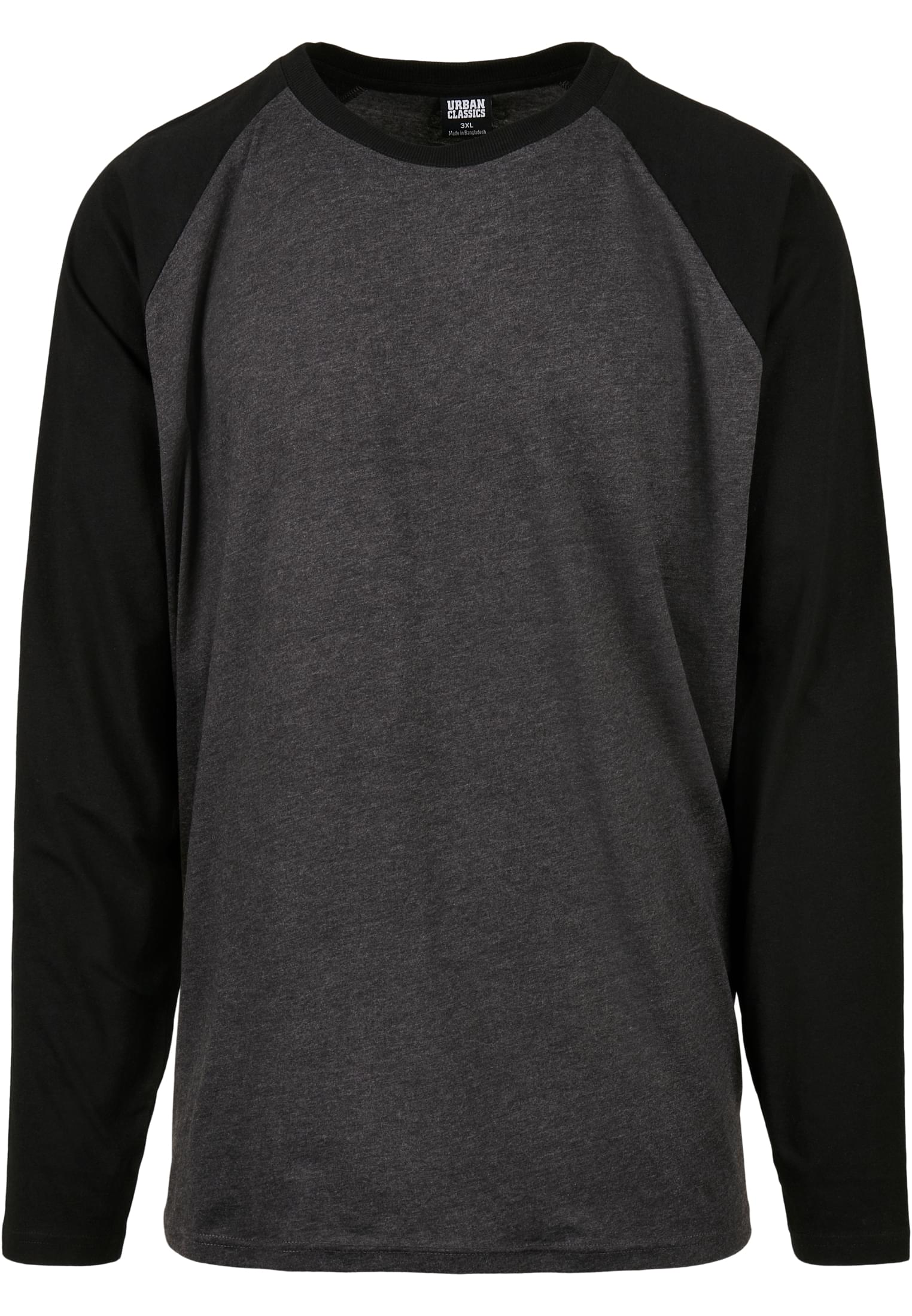 Raglan Contrast LS | charcoal/black