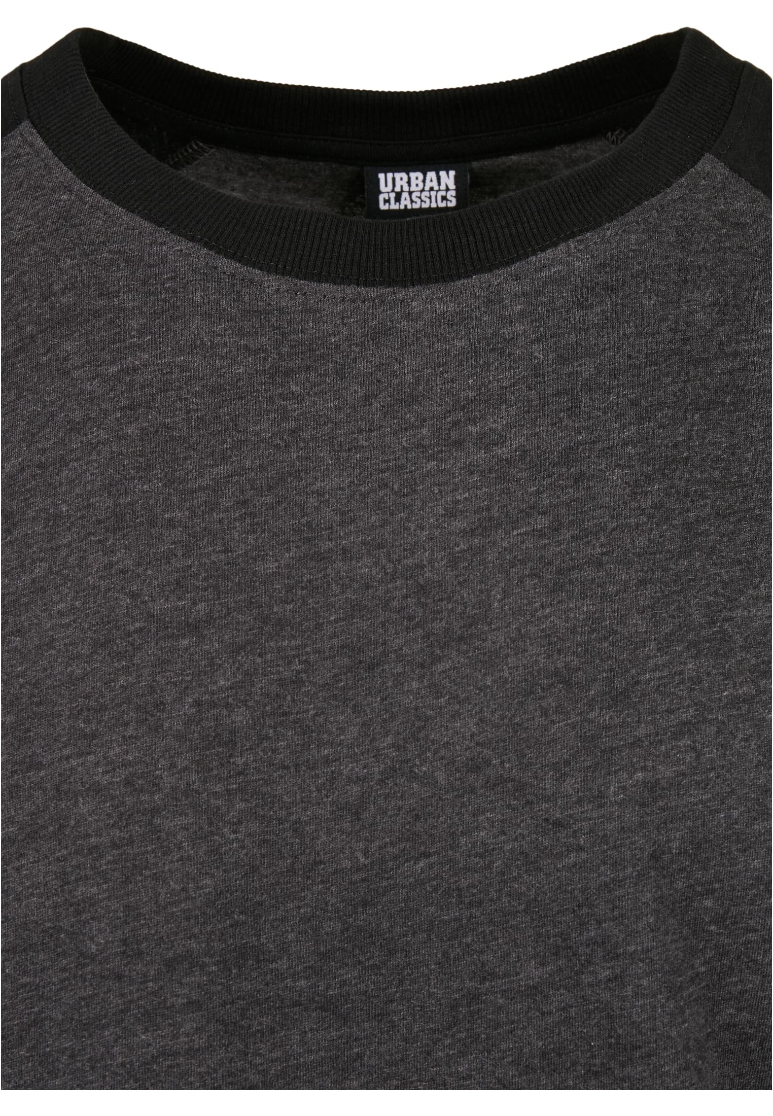 Raglan Contrast LS | charcoal/black