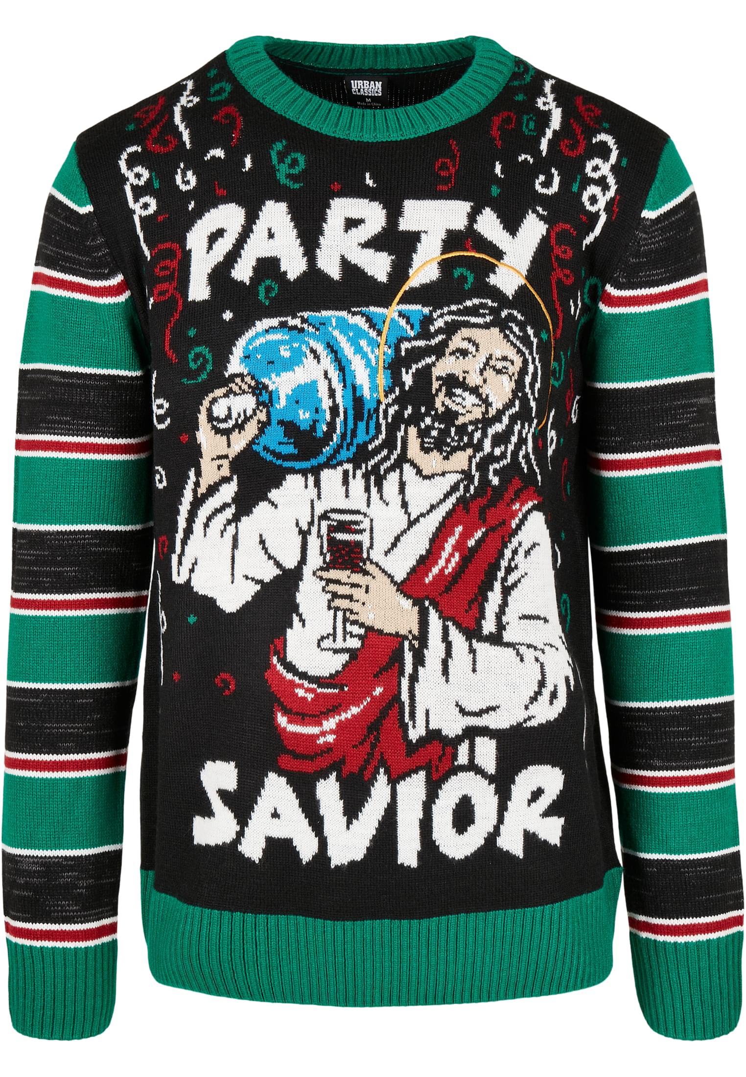 Savior Christmas Sweater | black/x-masgreen