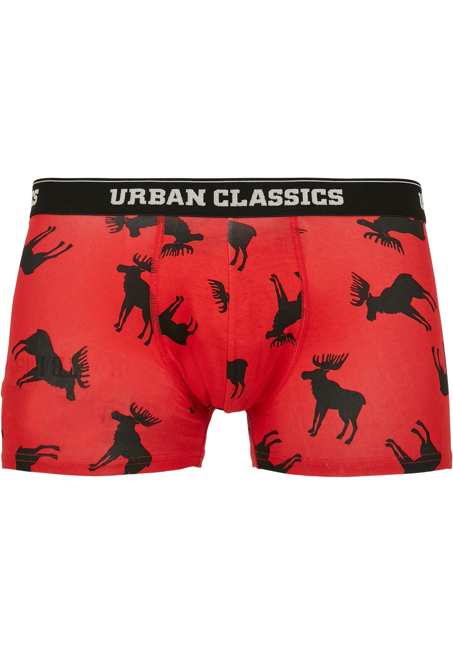 Boxer Shorts 3-Pack | red plaid aop+moose aop+blk