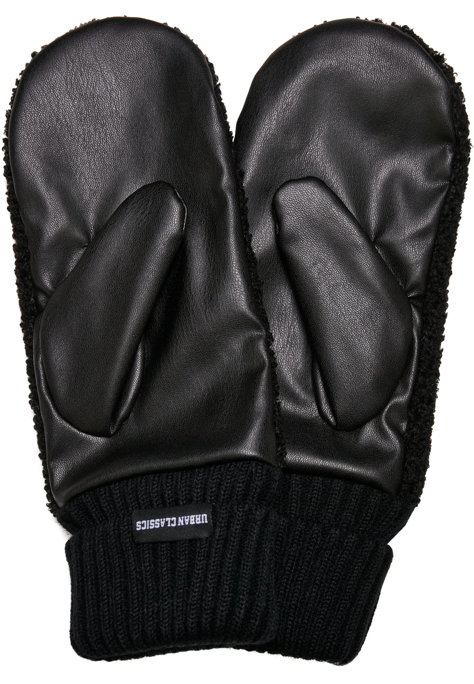 Sherpa Synthetic Leather Gloves | black