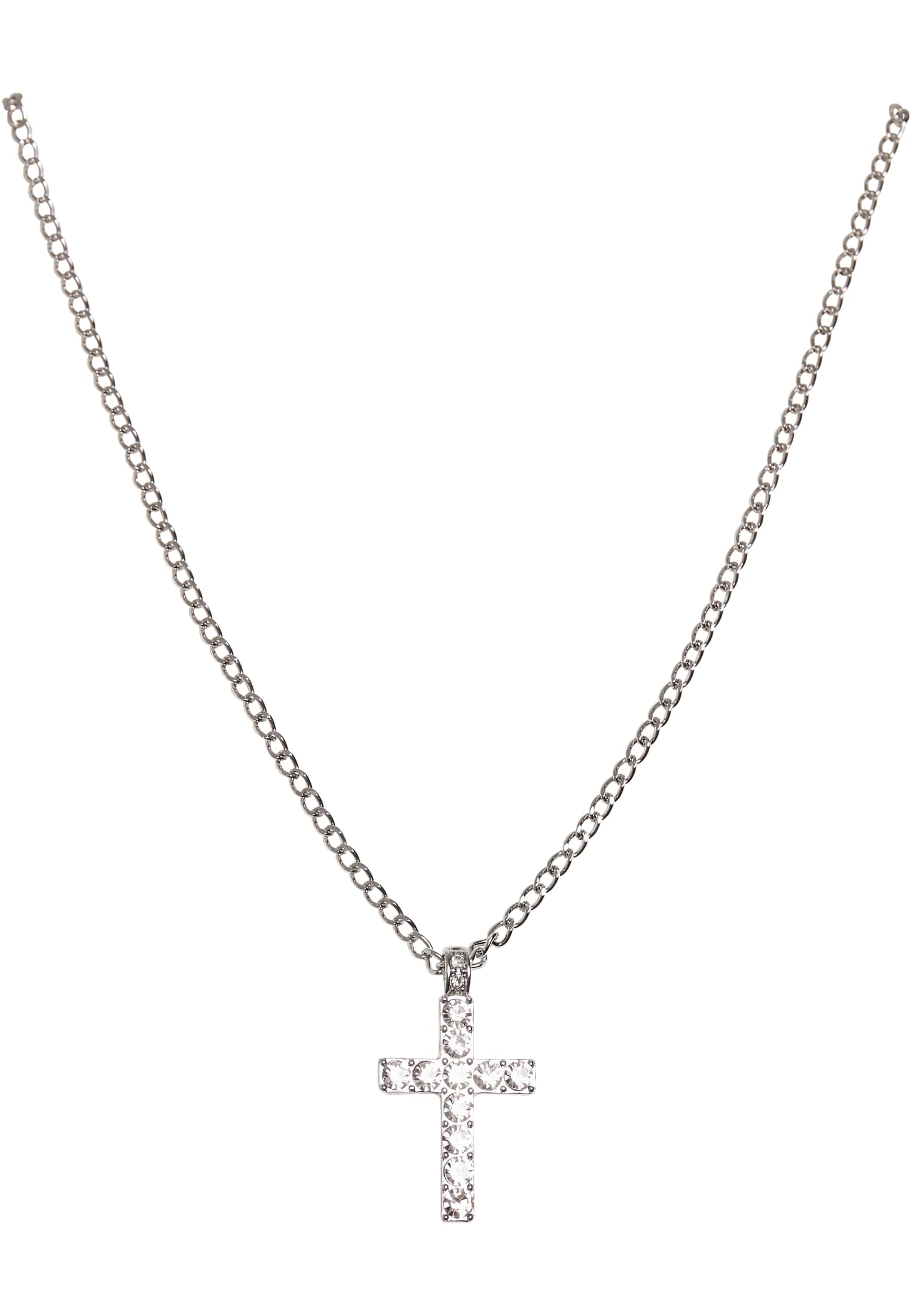 Diamond Cross Necklace | silver