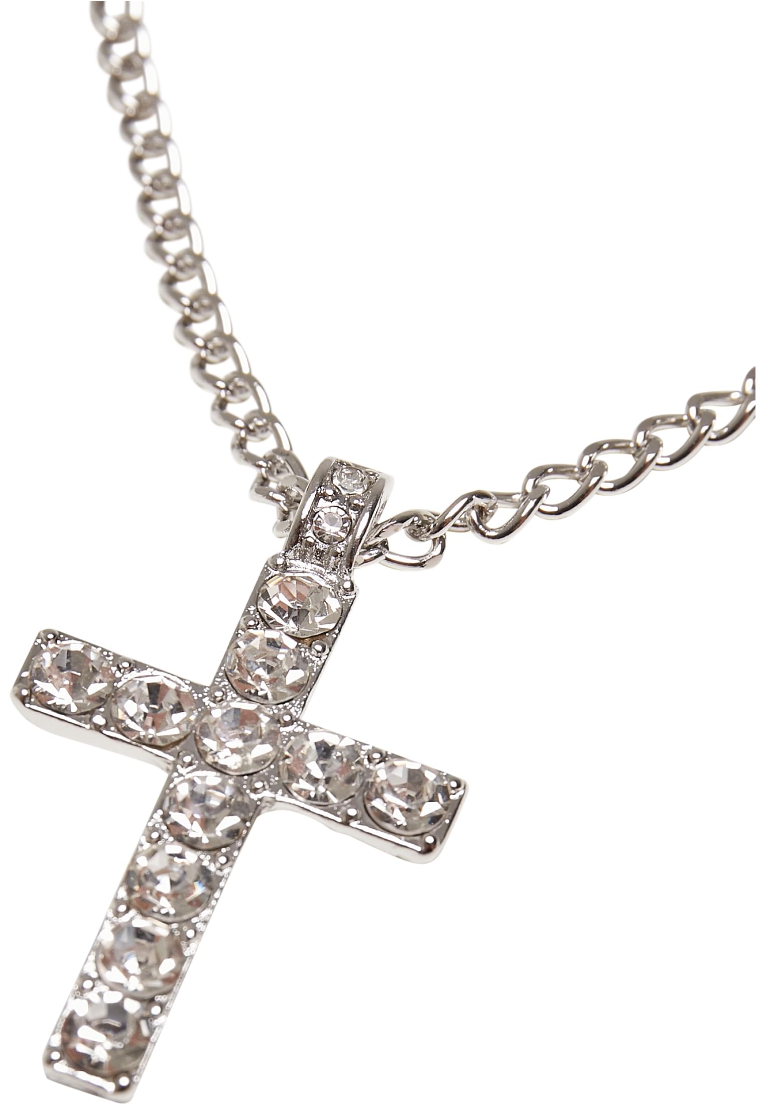 Diamond Cross Necklace | silver