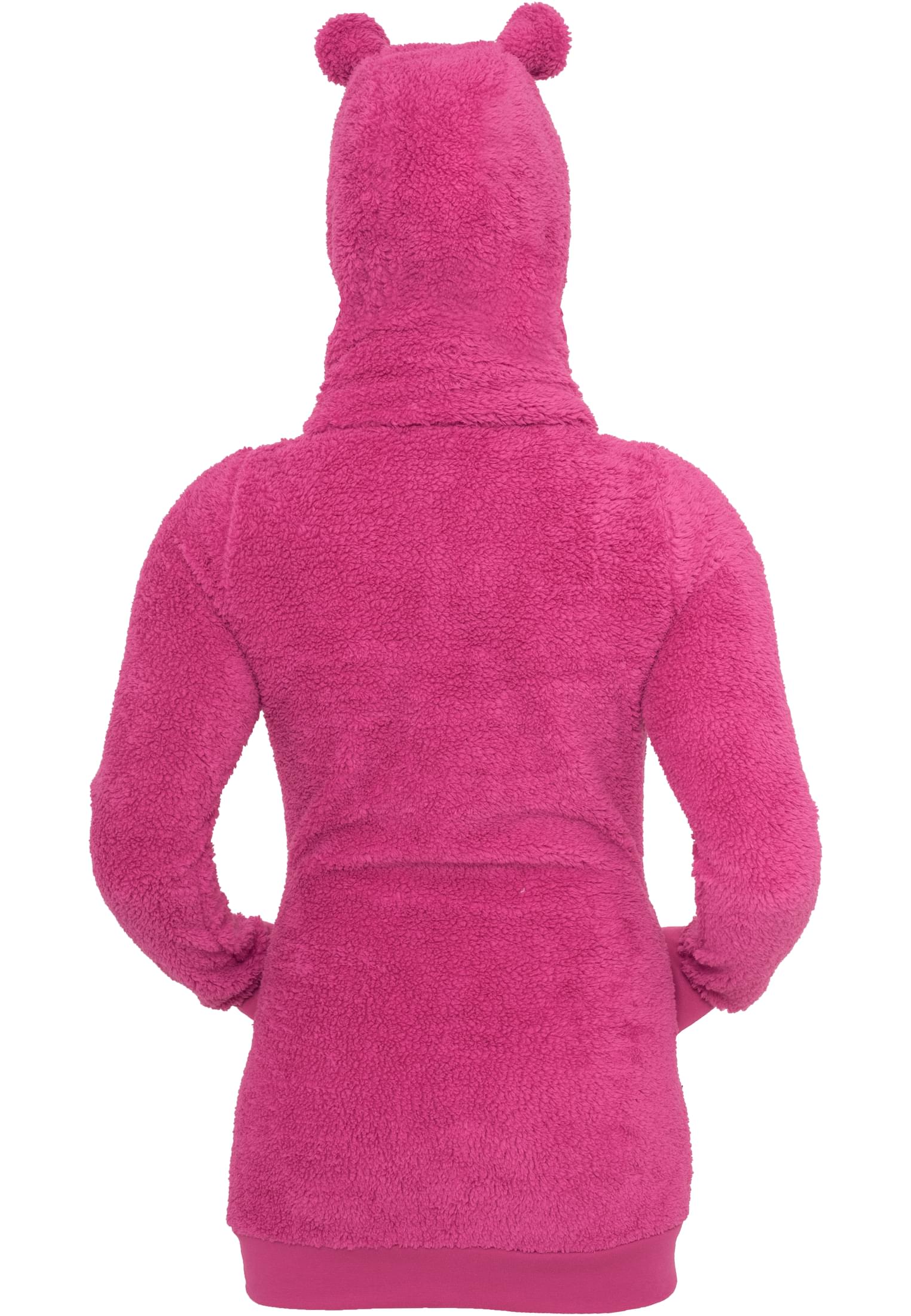 Ladies Long Teddy Zip Hoody | fuc/wht