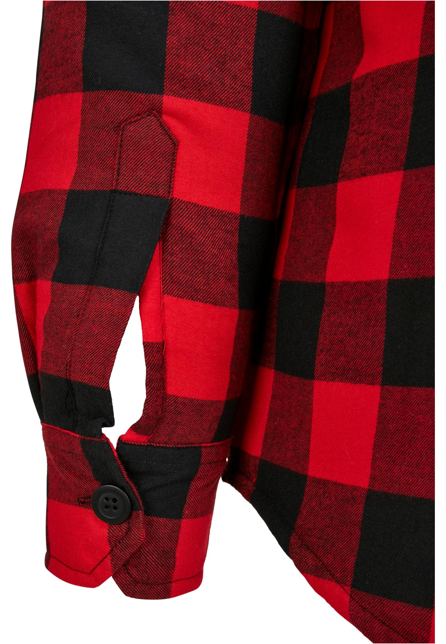 Padded Check Flannel Shirt | black/red