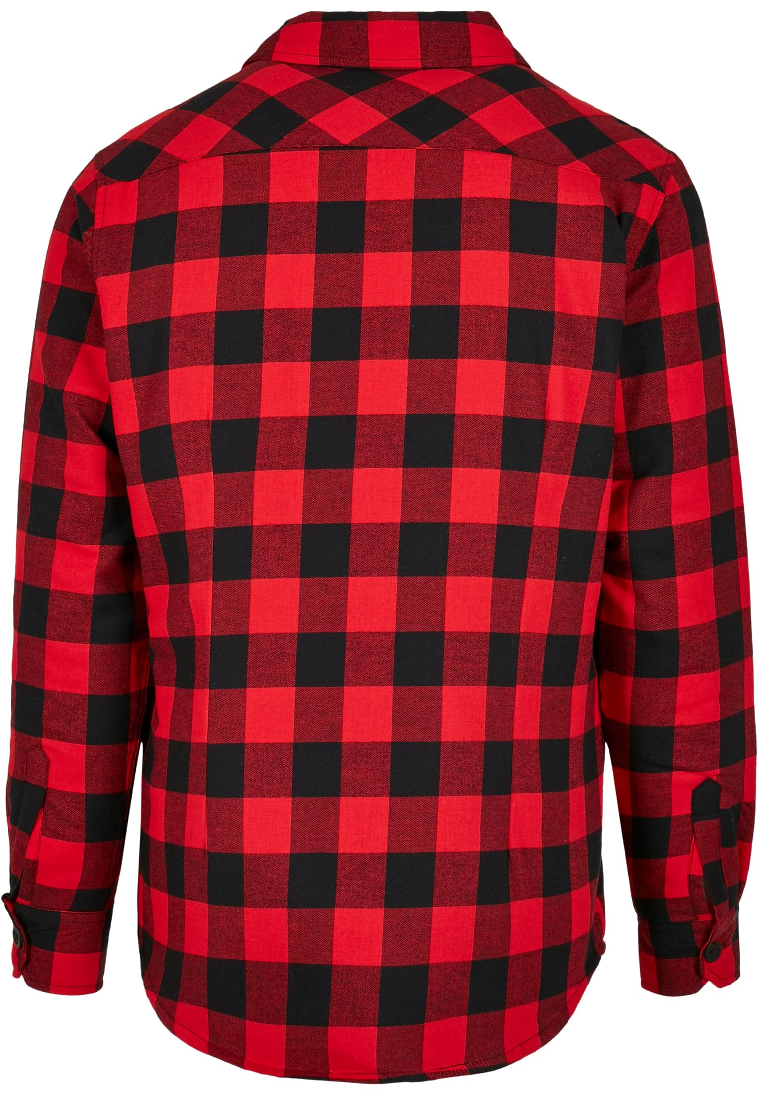 Padded Check Flannel Shirt | black/red