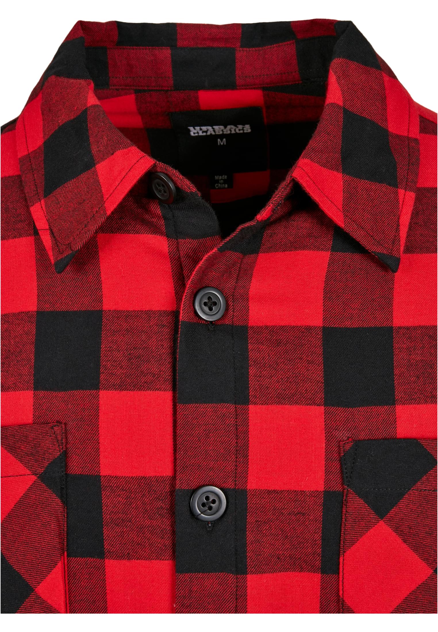 Padded Check Flannel Shirt | black/red