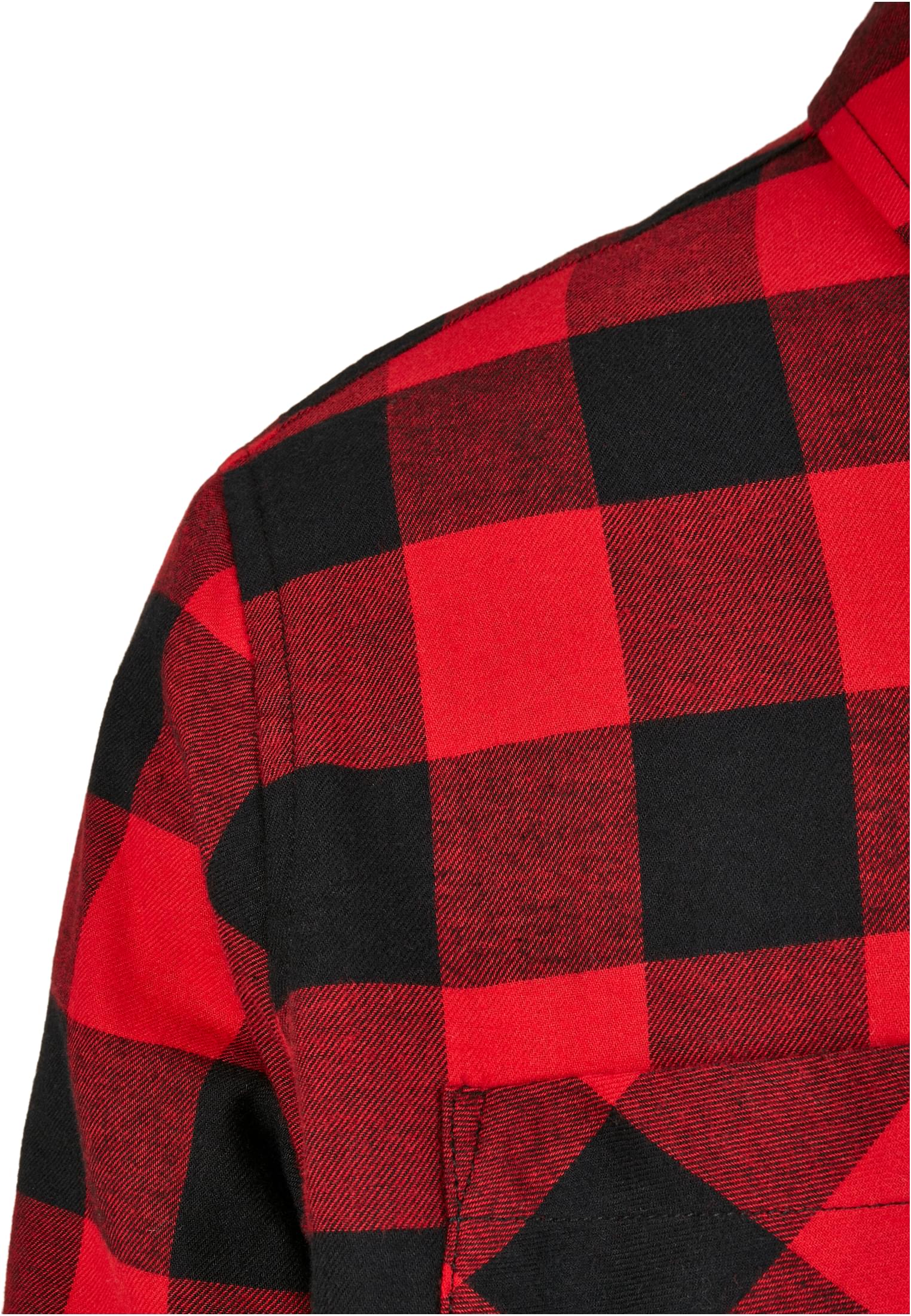 Padded Check Flannel Shirt | black/red