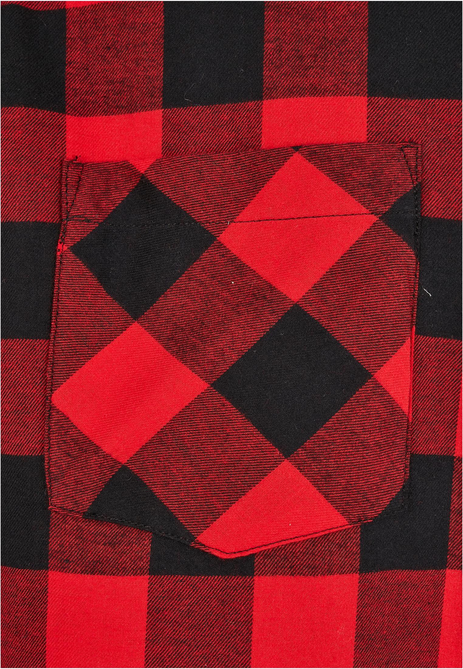 Padded Check Flannel Shirt | black/red