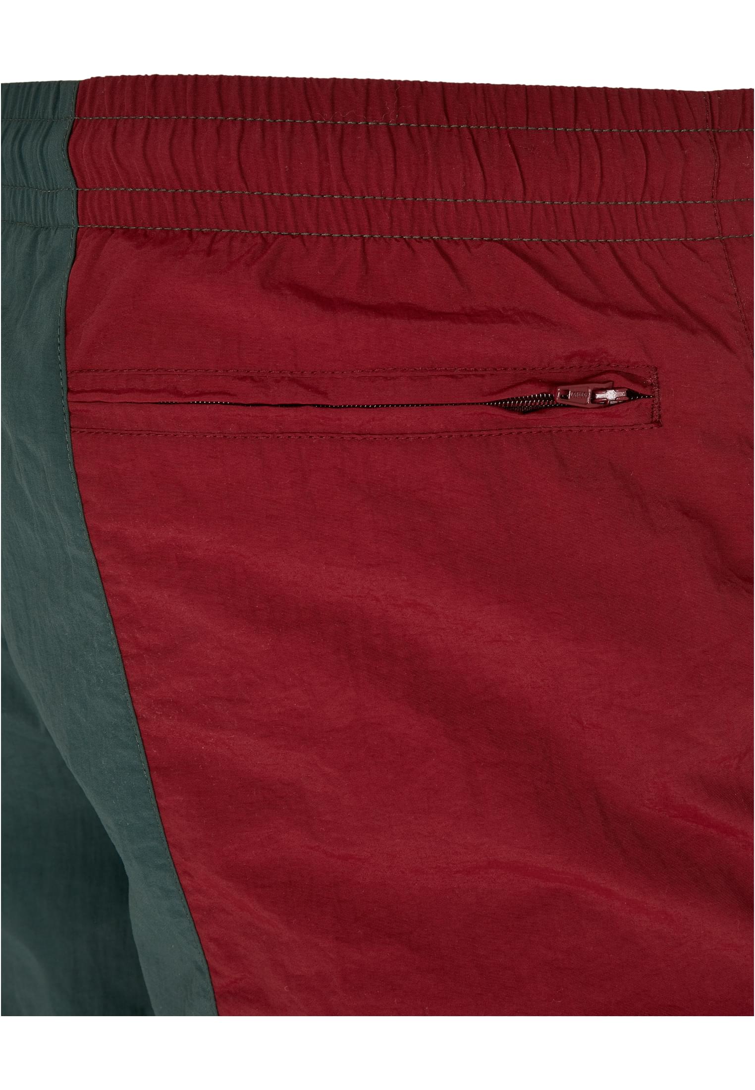 3-Tone Swim Shorts | burgundy/bottlegreen