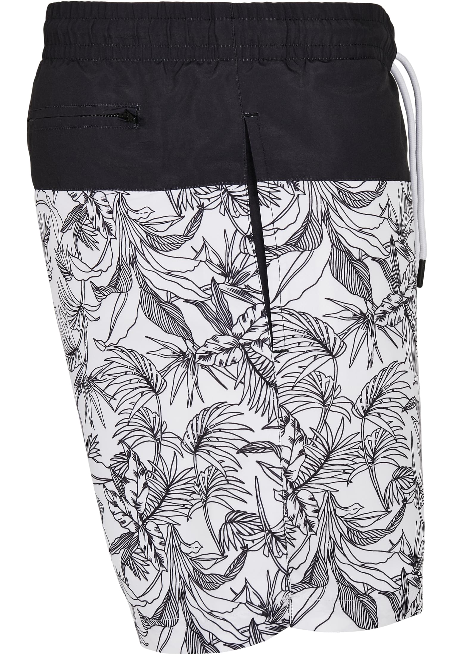 Low Block Pattern Swim Shorts | jungle pattern/black