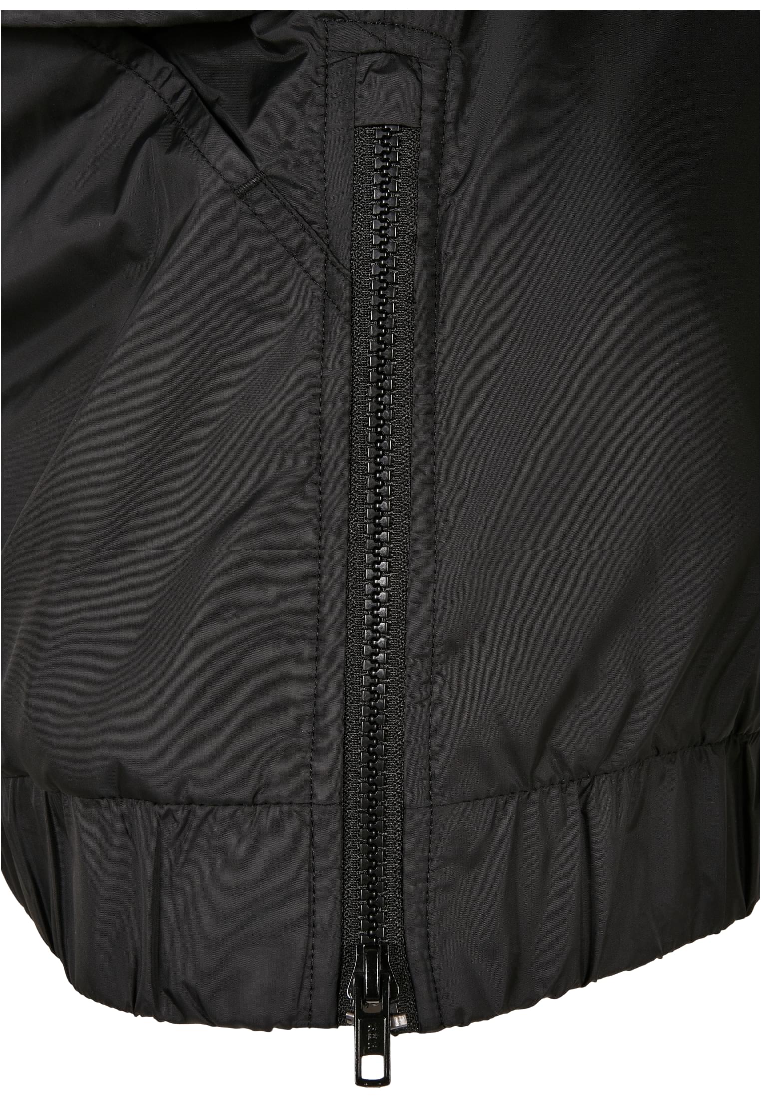 Ladies Sherpa Mix Pull Over Jacket | black/black