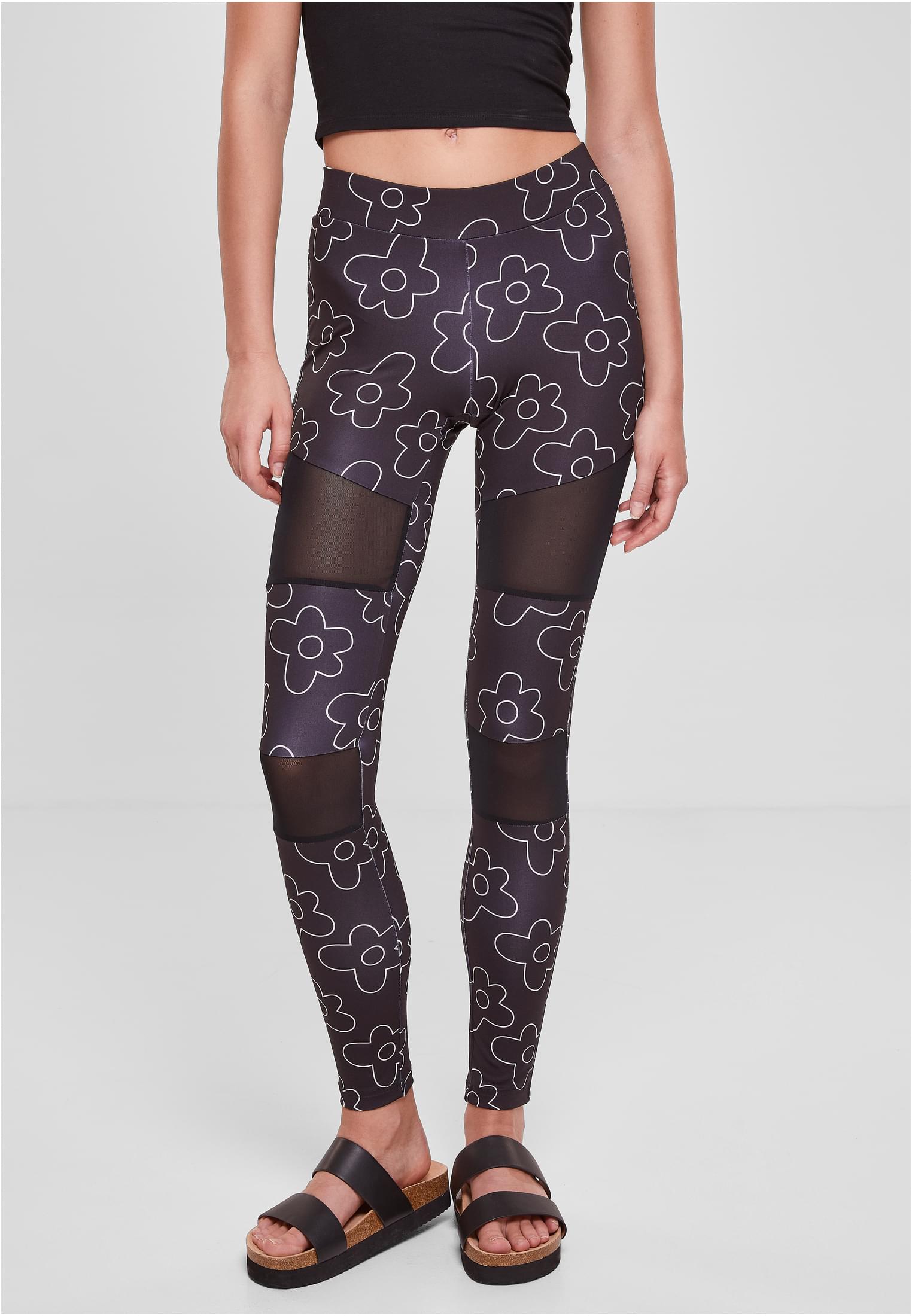 Ladies Tech Mesh AOP Leggings | blackflower