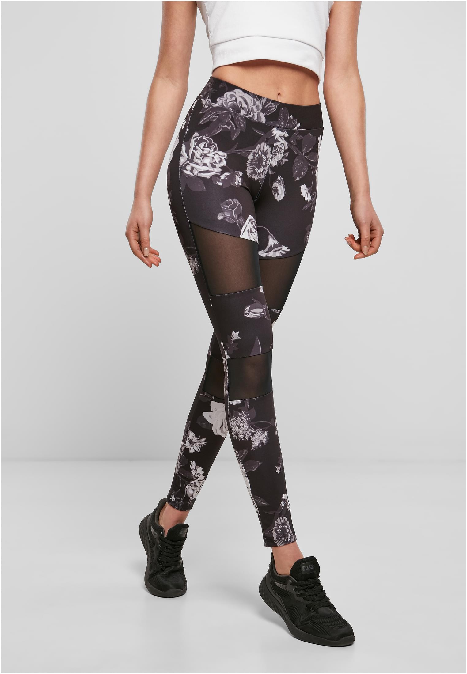 Ladies Tech Mesh AOP Leggings | darkflower