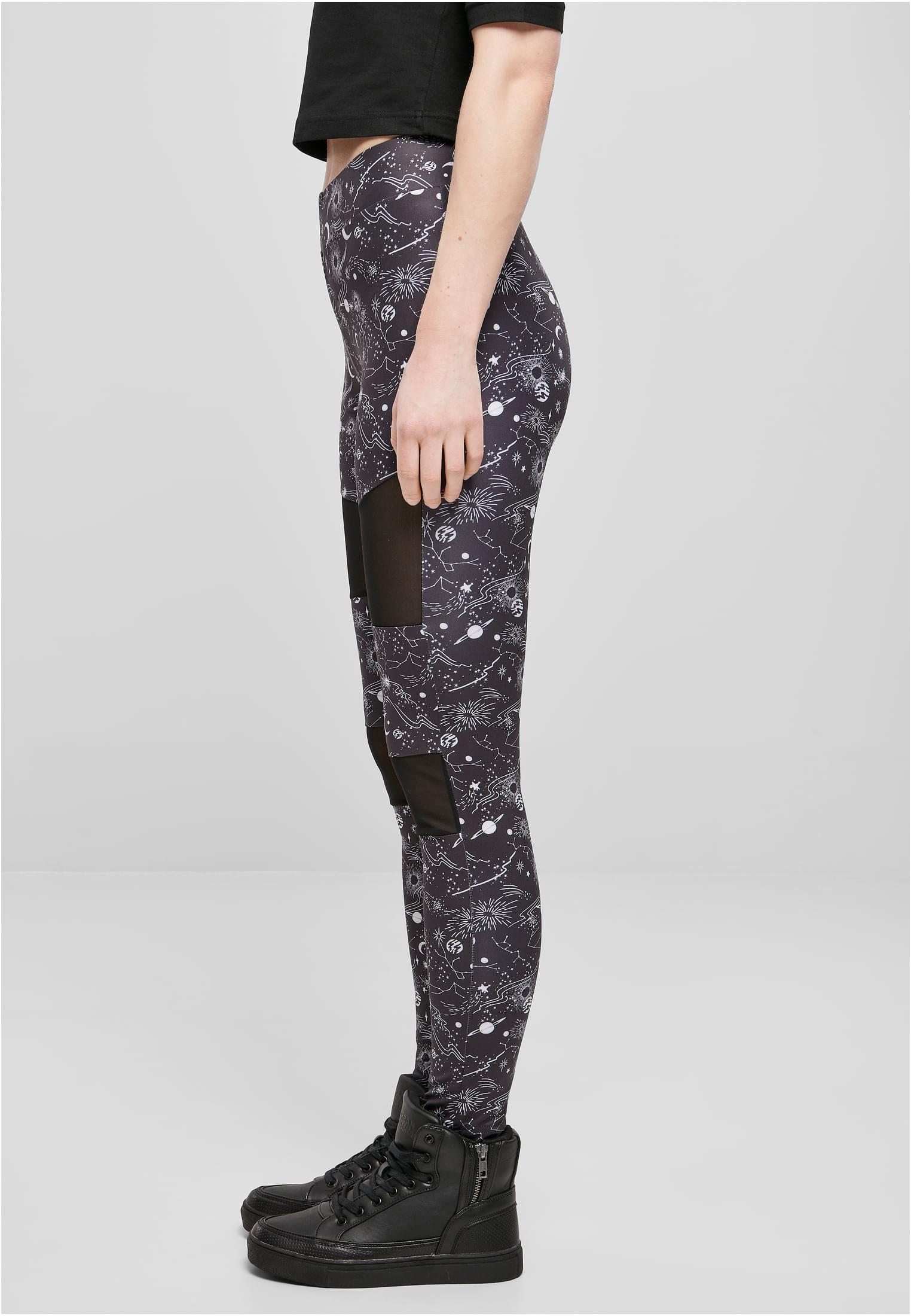 Ladies Tech Mesh AOP Leggings | blackuniverse