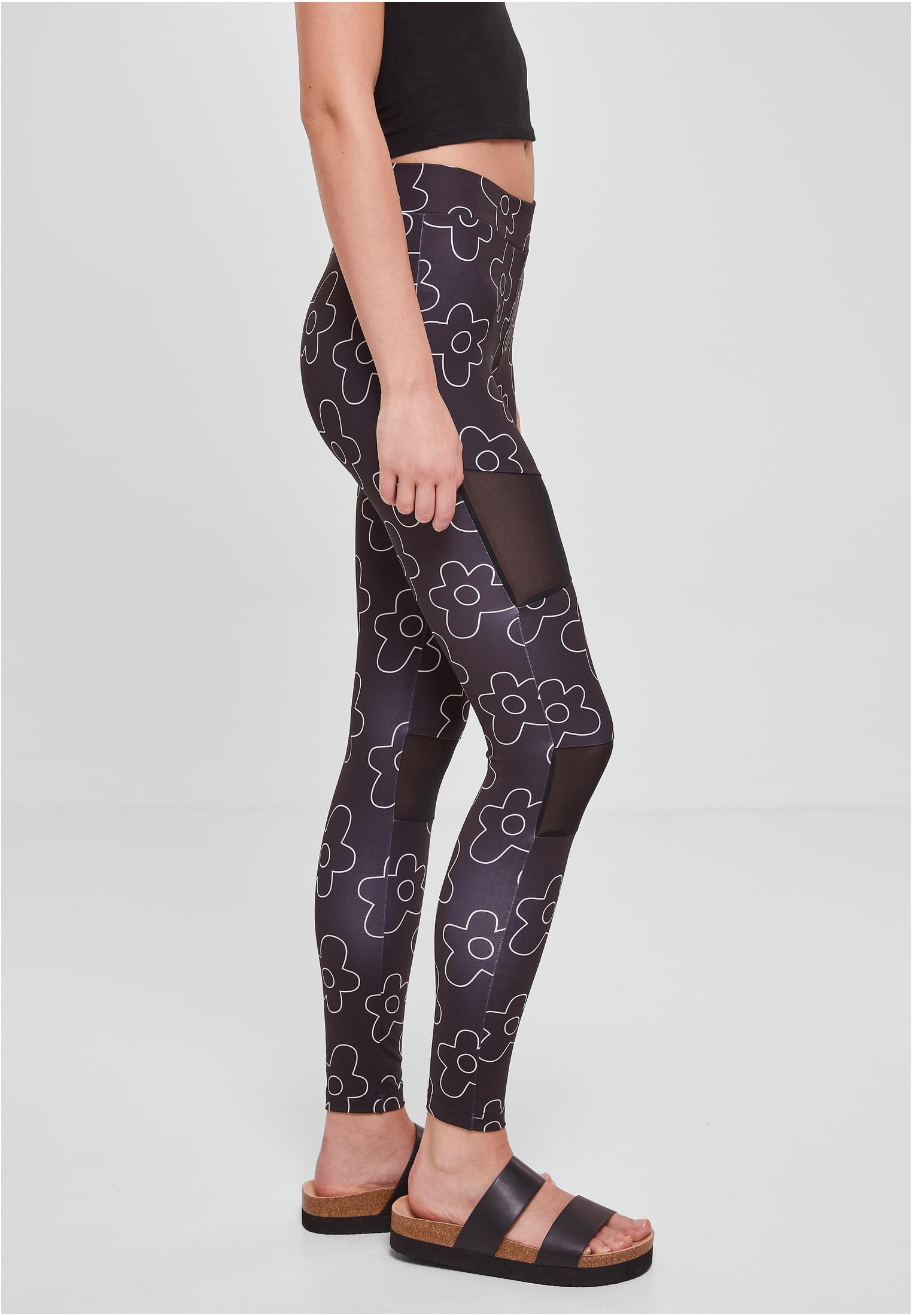 Ladies Tech Mesh AOP Leggings | blackflower