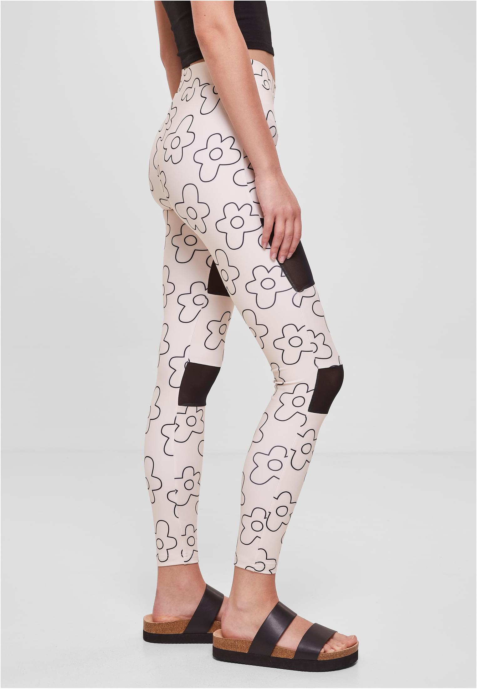 Ladies Tech Mesh AOP Leggings | softseagrassflower