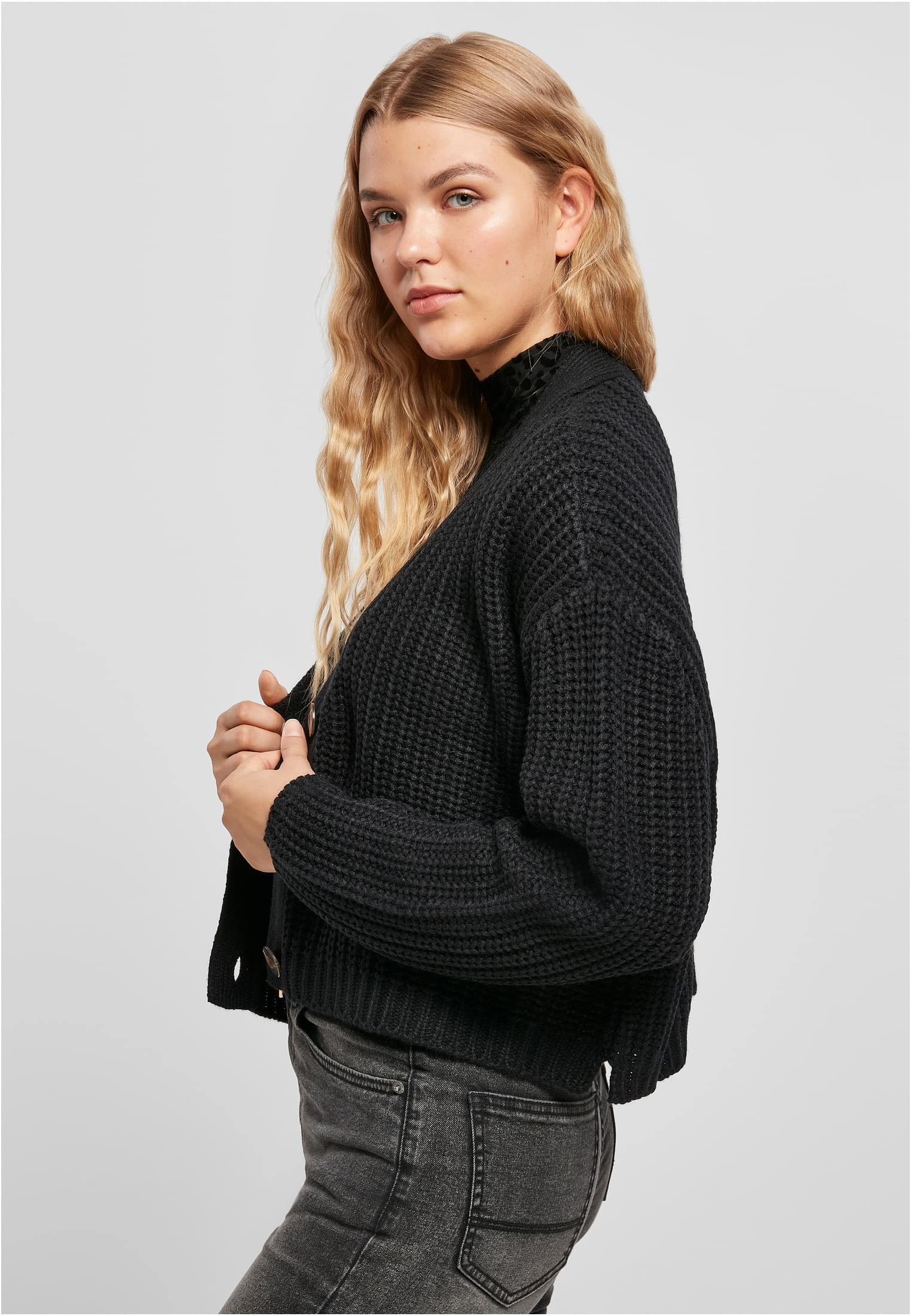 Ladies Oversized Cardigan | black