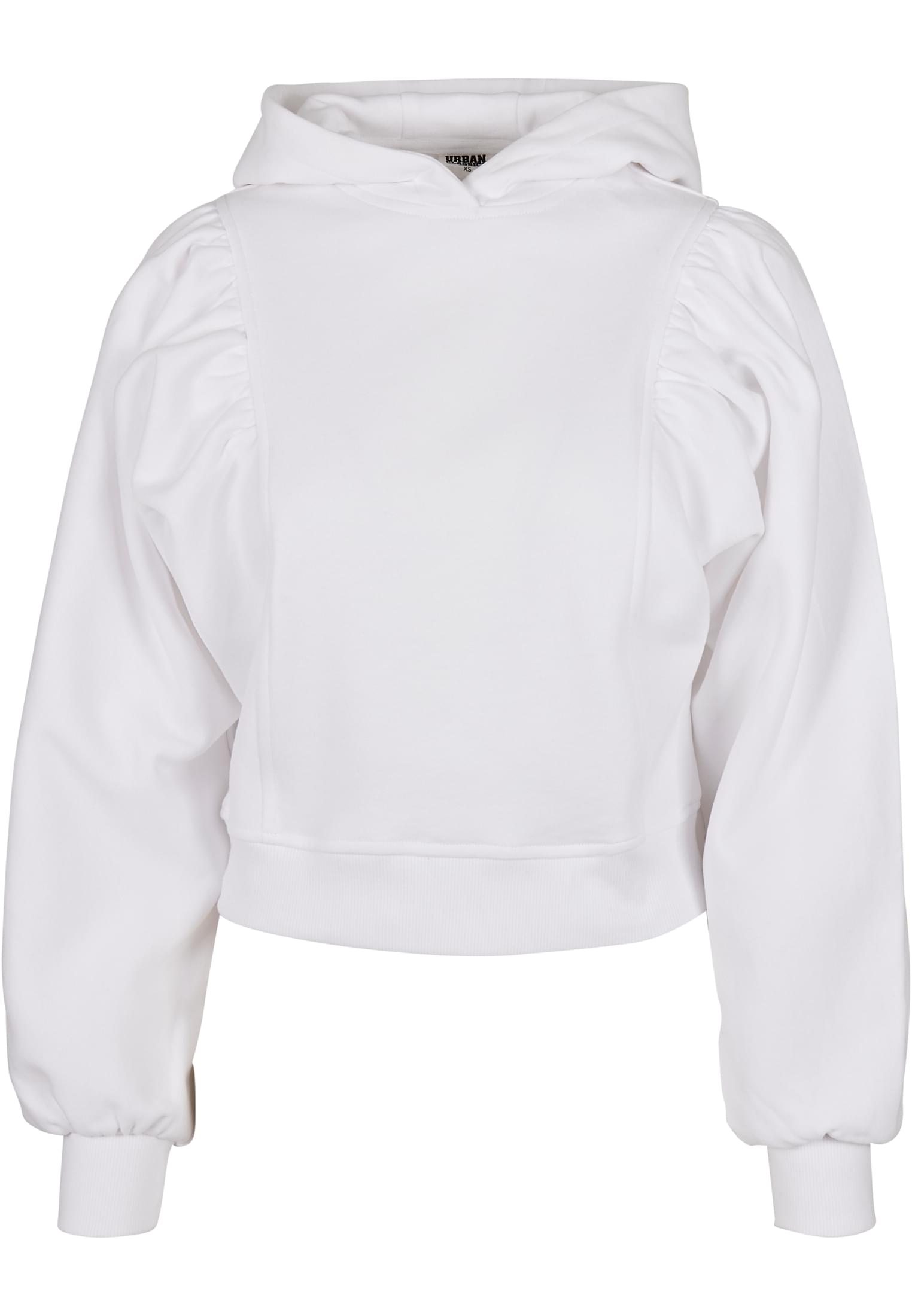 Ladies Organic Gathering Batwing Hoody | white