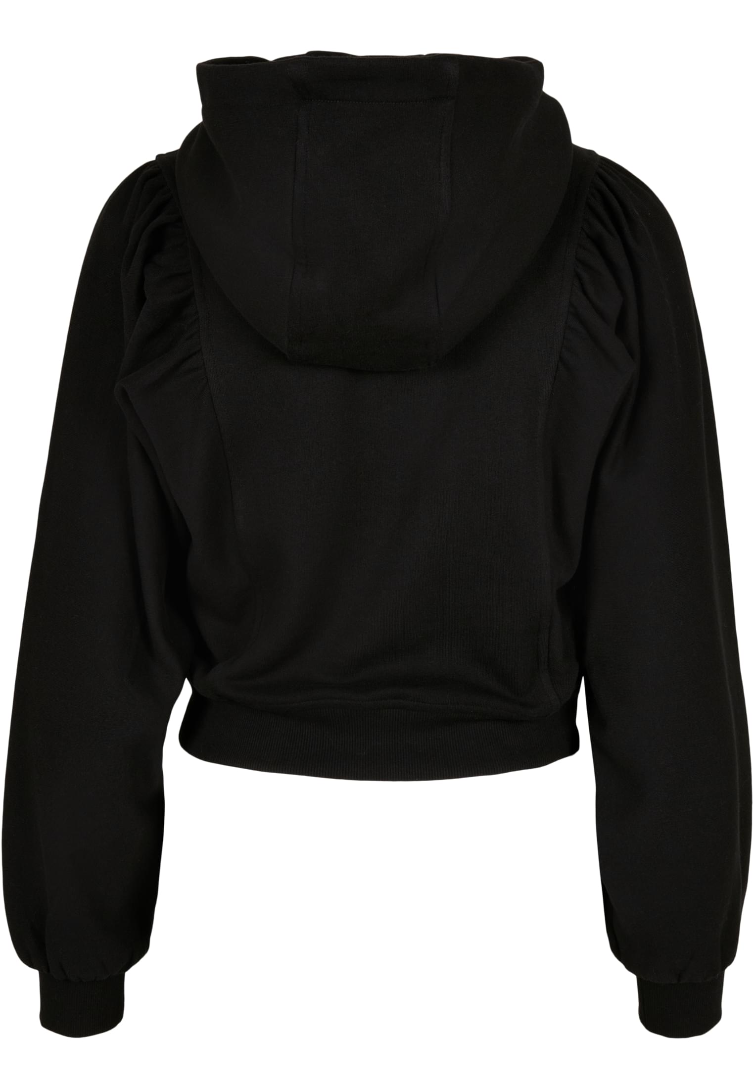 Ladies Organic Gathering Batwing Hoody | black